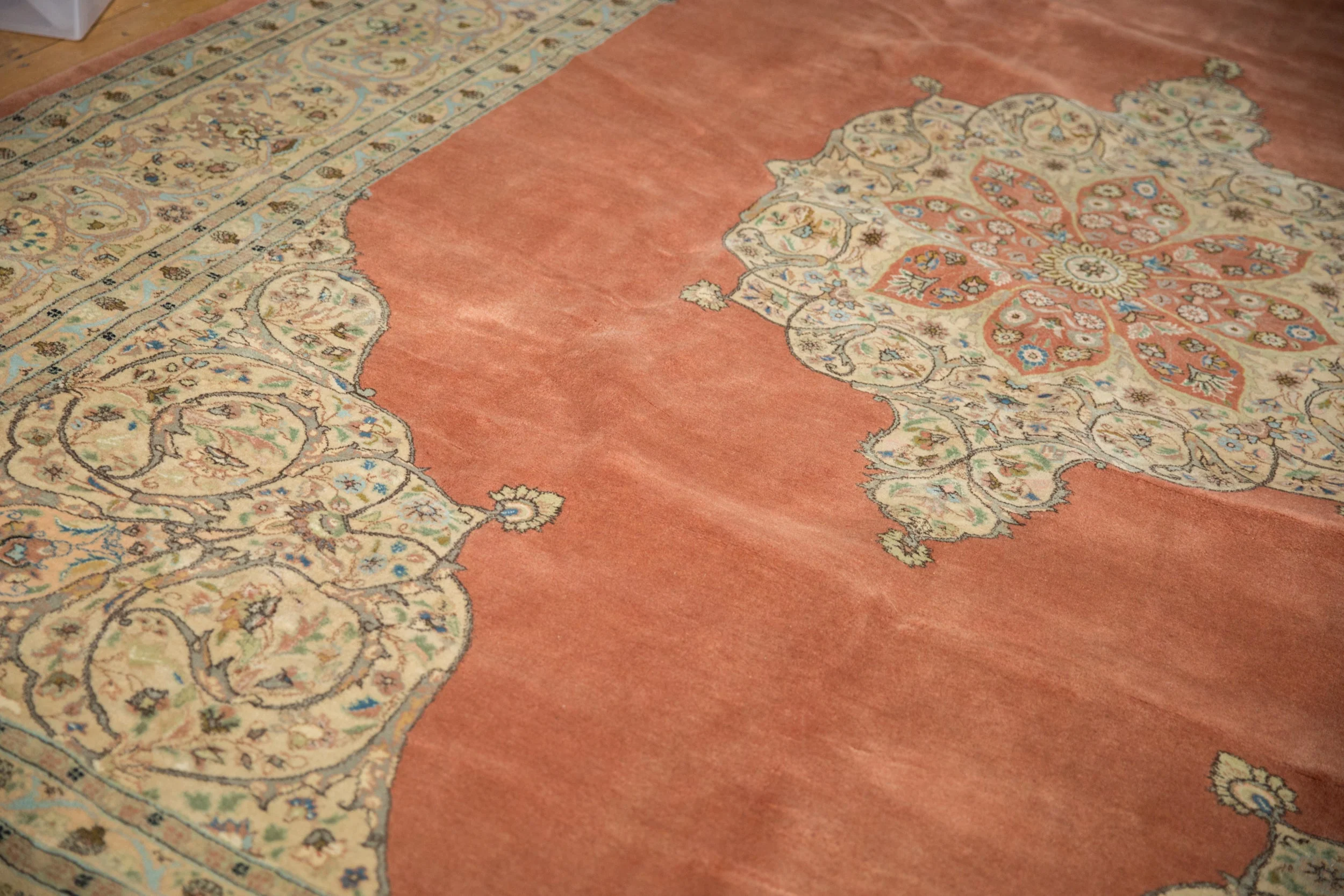 10x14.5 Vintage Tabriz Carpet - Image 7