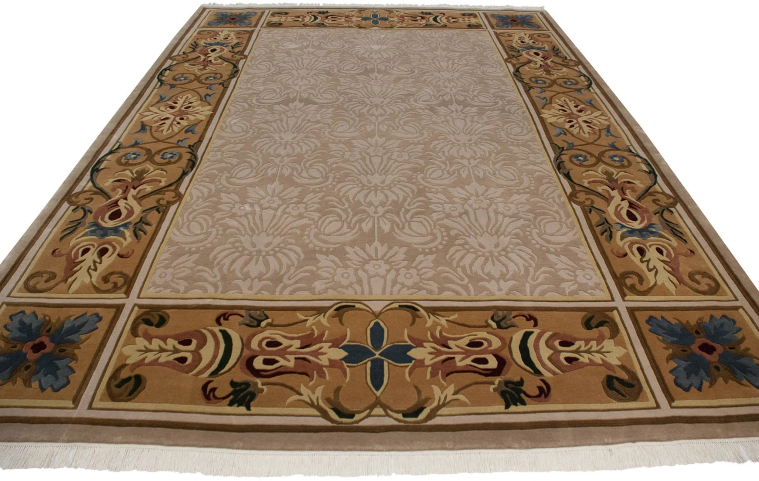 10x14 Indian Savonnerie Design Carpet - Image 3