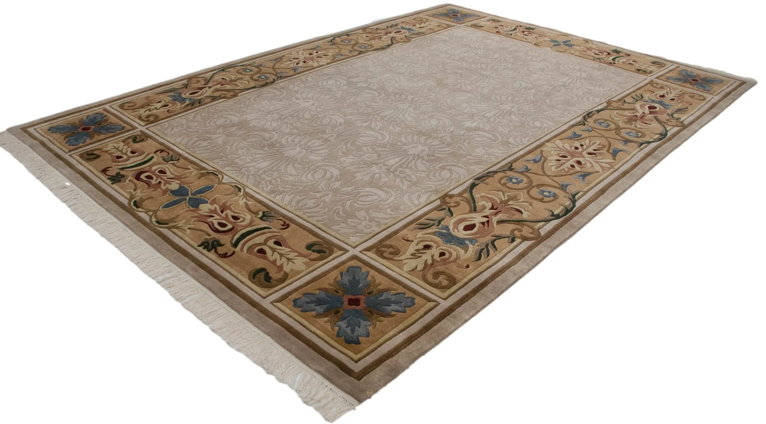 10x14 Indian Savonnerie Design Carpet - Image 4