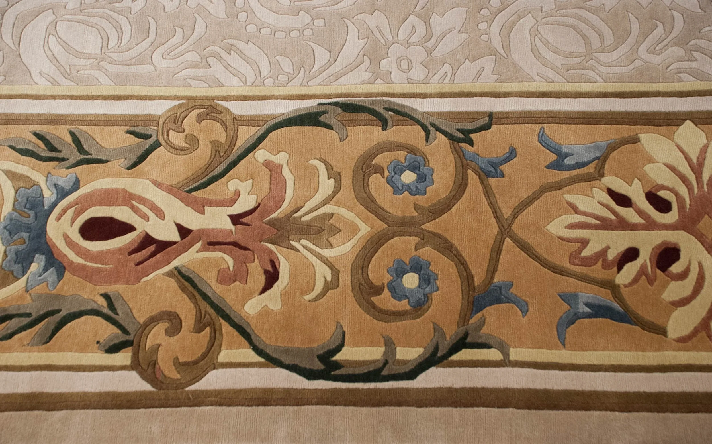 10x14 Indian Savonnerie Design Carpet - Image 6