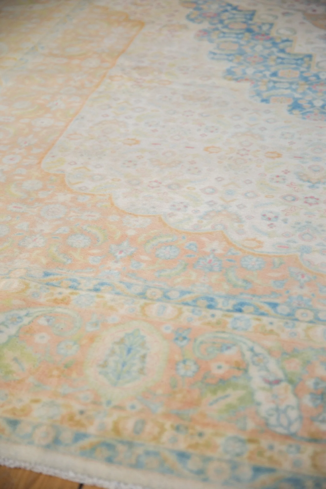 10x14 Vintage Distressed Bulgarian Herati Design Carpet - Image 10
