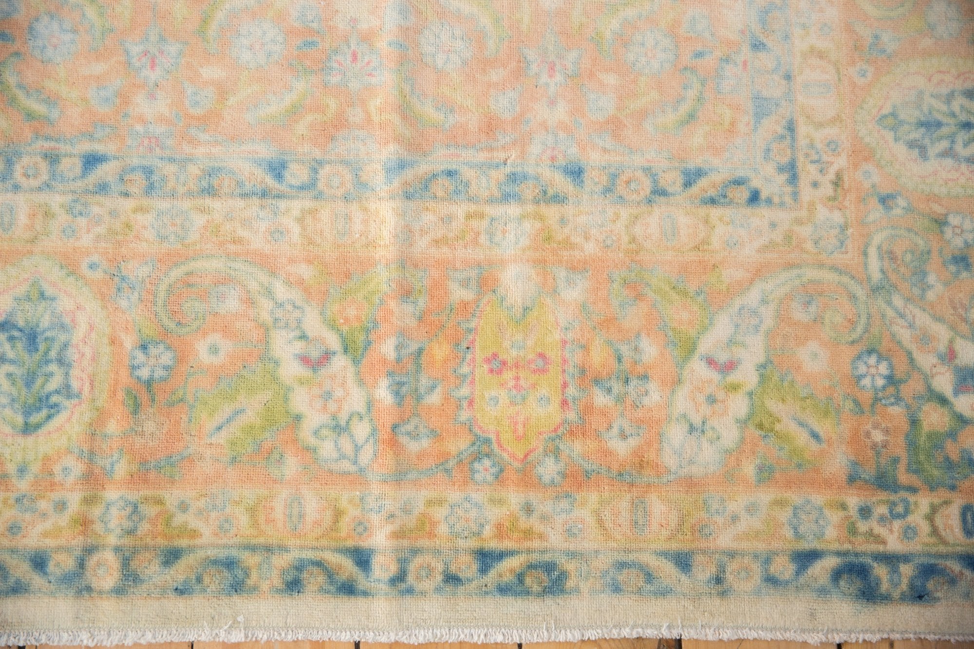 10x14 Vintage Distressed Bulgarian Herati Design Carpet - Image 11