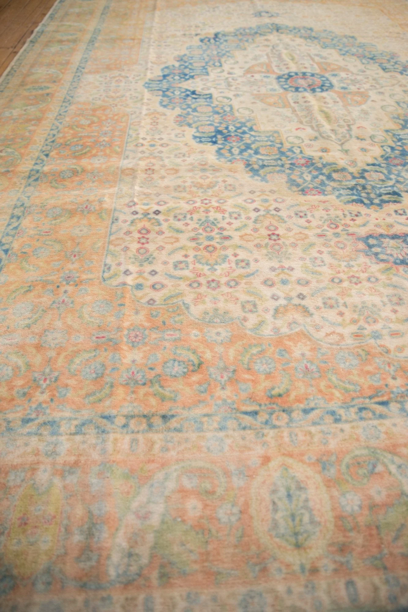 10x14 Vintage Distressed Bulgarian Herati Design Carpet - Image 5