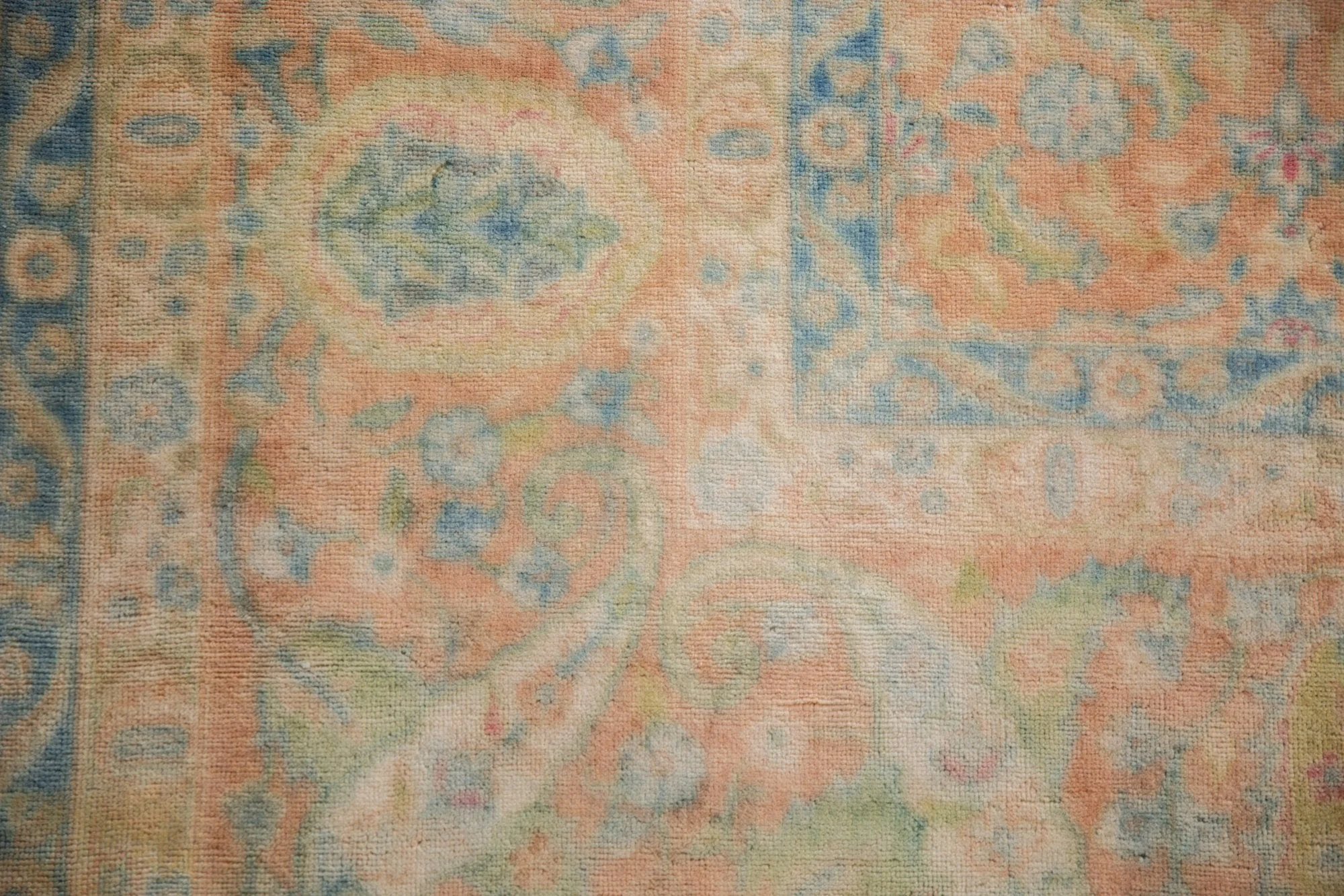 10x14 Vintage Distressed Bulgarian Herati Design Carpet - Image 7