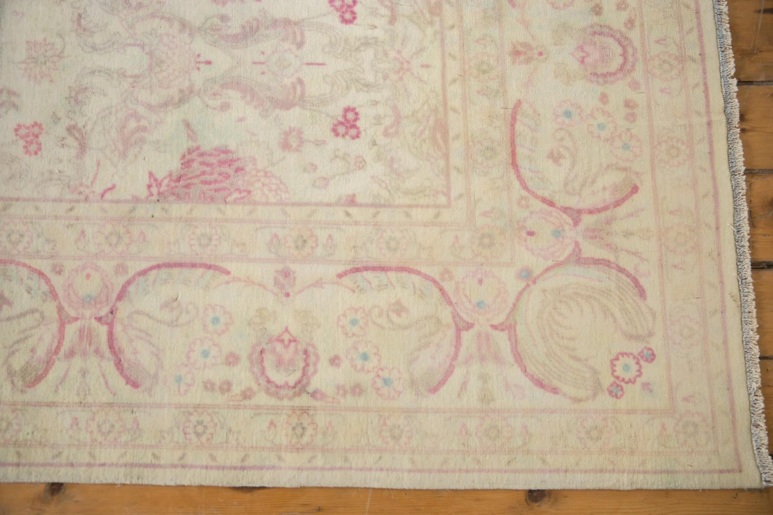 10x14 Vintage Distressed Bulgarian Kerman Design Carpet - Image 11