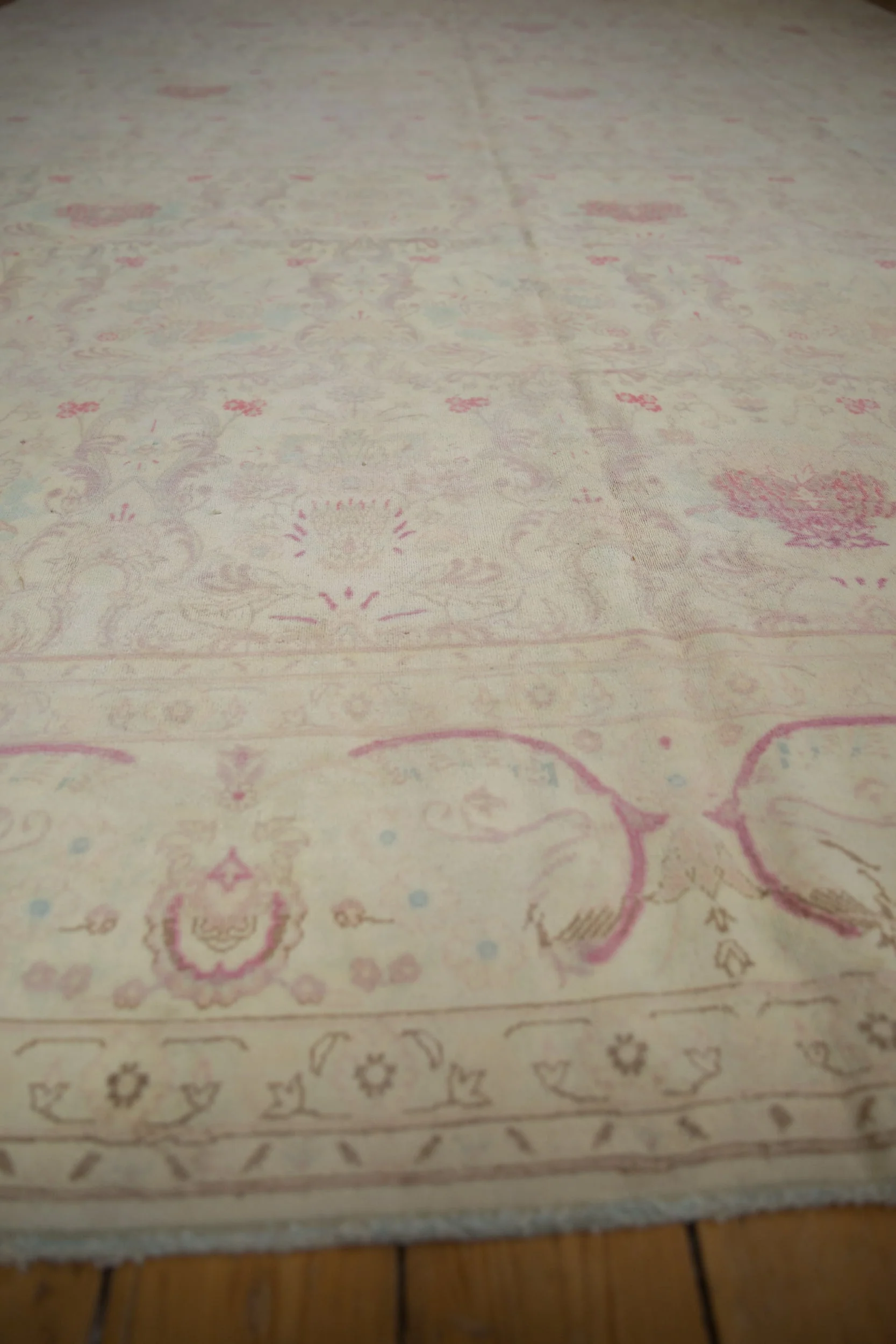 10x14 Vintage Distressed Bulgarian Kerman Design Carpet - Image 16