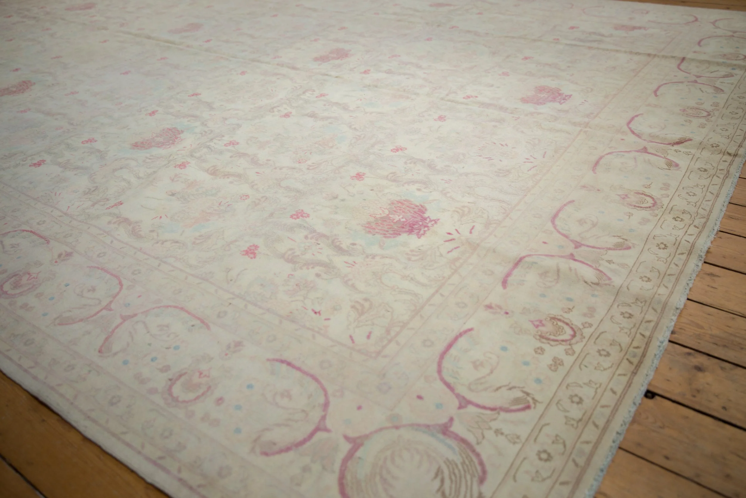 10x14 Vintage Distressed Bulgarian Kerman Design Carpet - Image 3