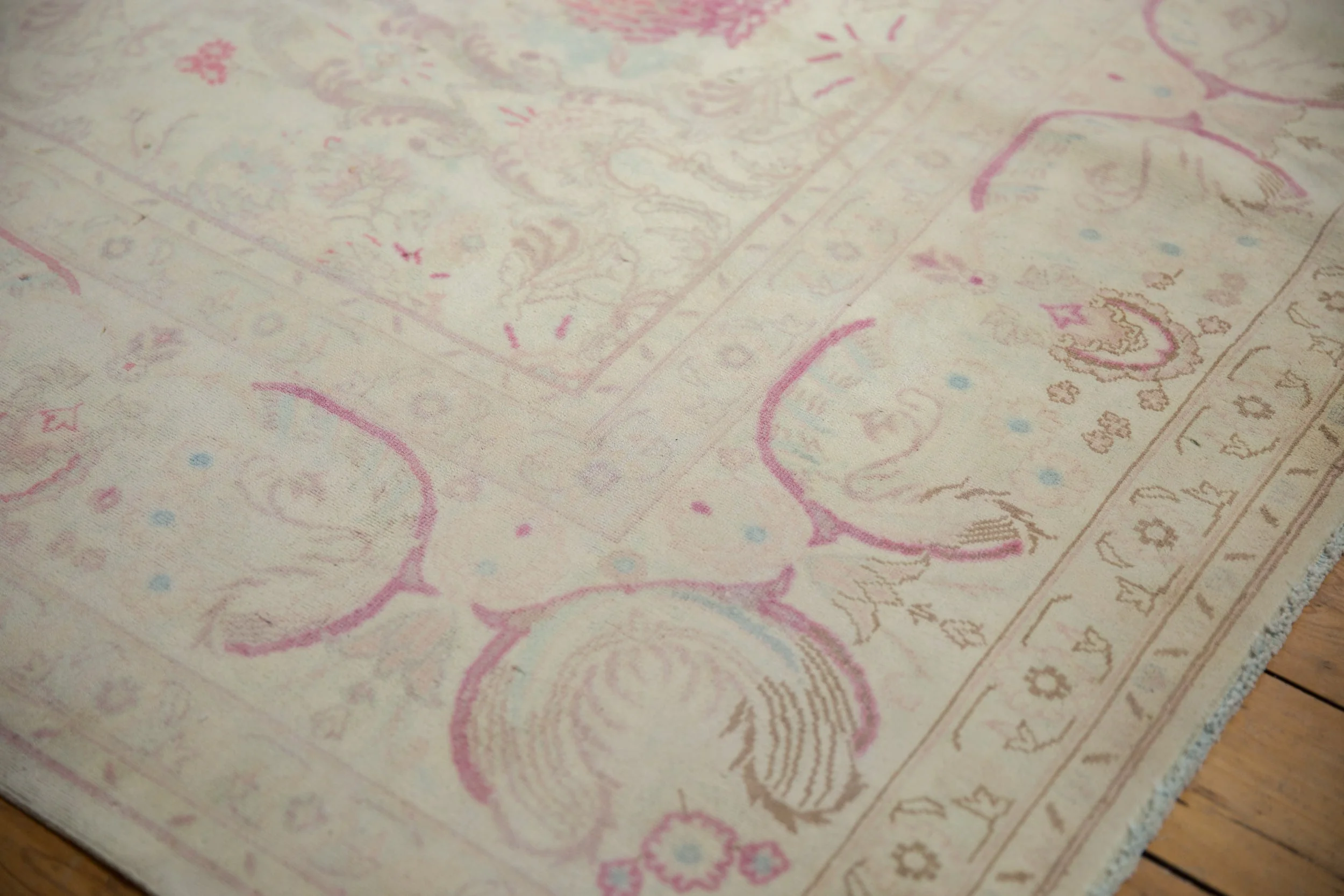 10x14 Vintage Distressed Bulgarian Kerman Design Carpet - Image 4