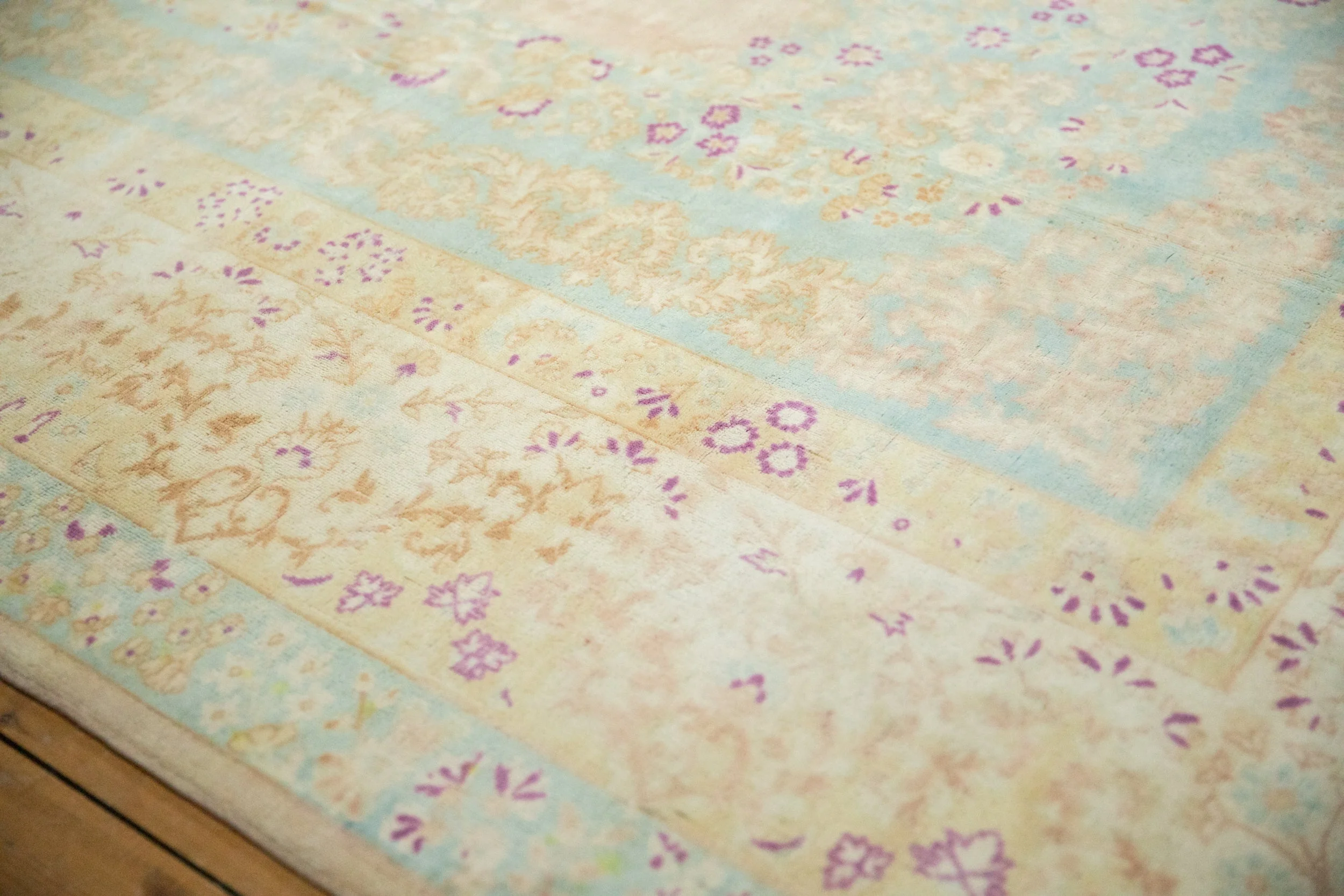 10x14 Vintage Distressed Bulgarian Kerman Design Carpet - Image 4