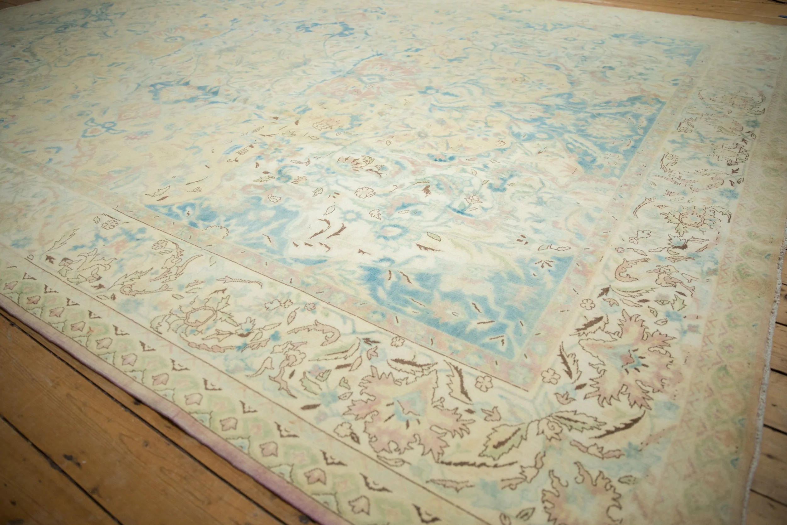 10x14 Vintage Distressed Bulgarian Polonaise Design Carpet - Image 4
