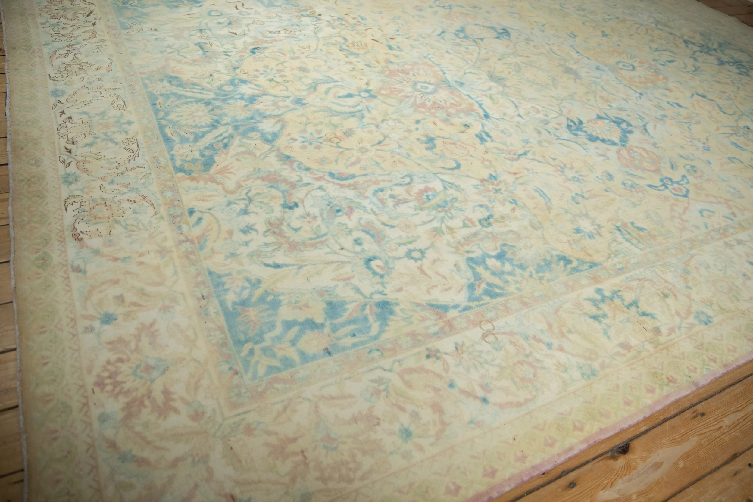 10x14 Vintage Distressed Bulgarian Polonaise Design Carpet - Image 7
