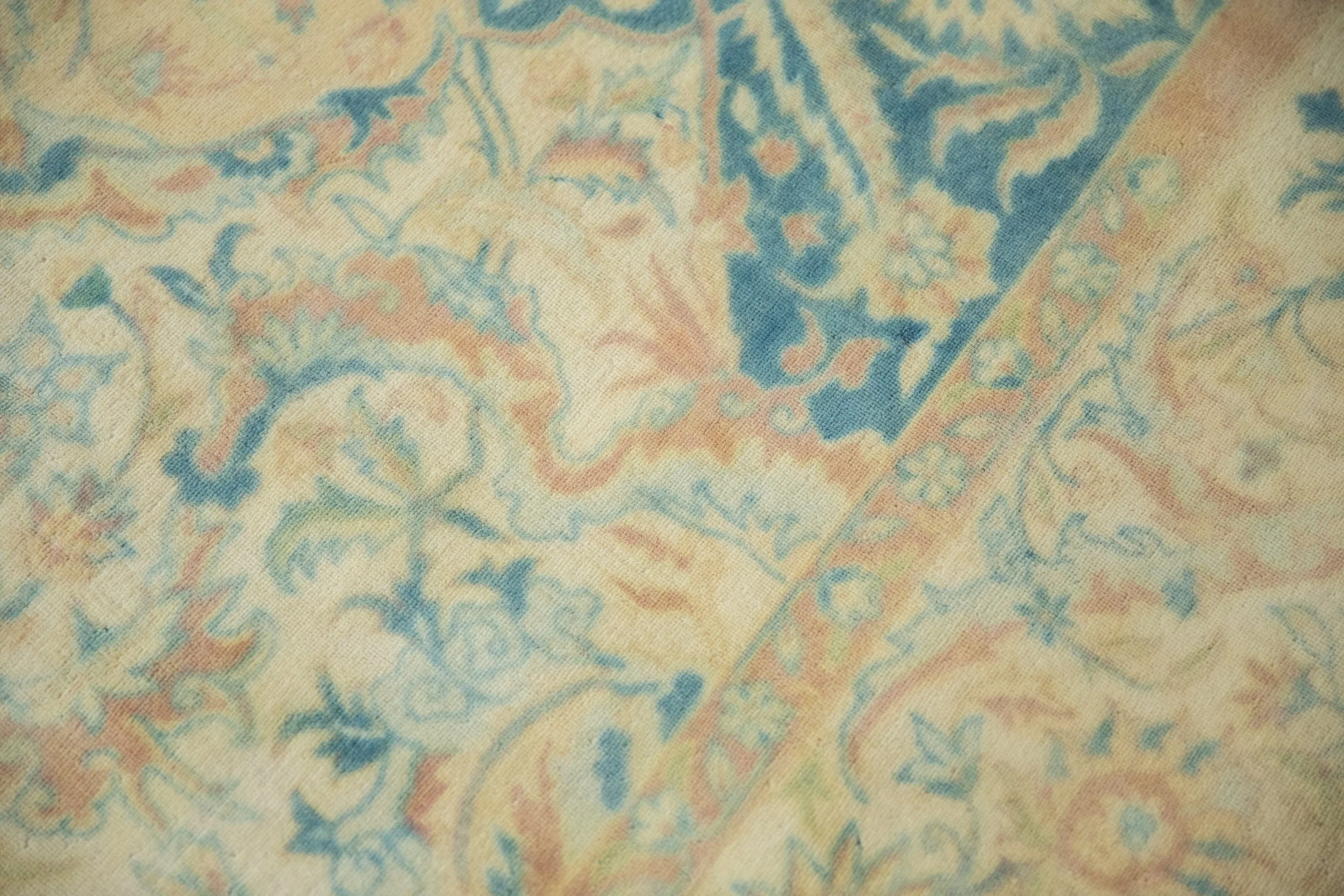 10x14 Vintage Distressed Bulgarian Polonaise Design Carpet - Image 9