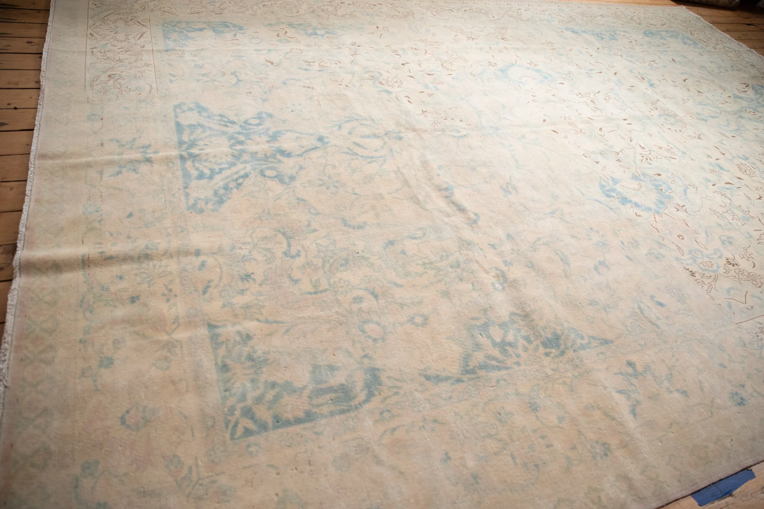 10x14 Vintage Distressed Bulgarian Polonaise Design Carpet - Image 12