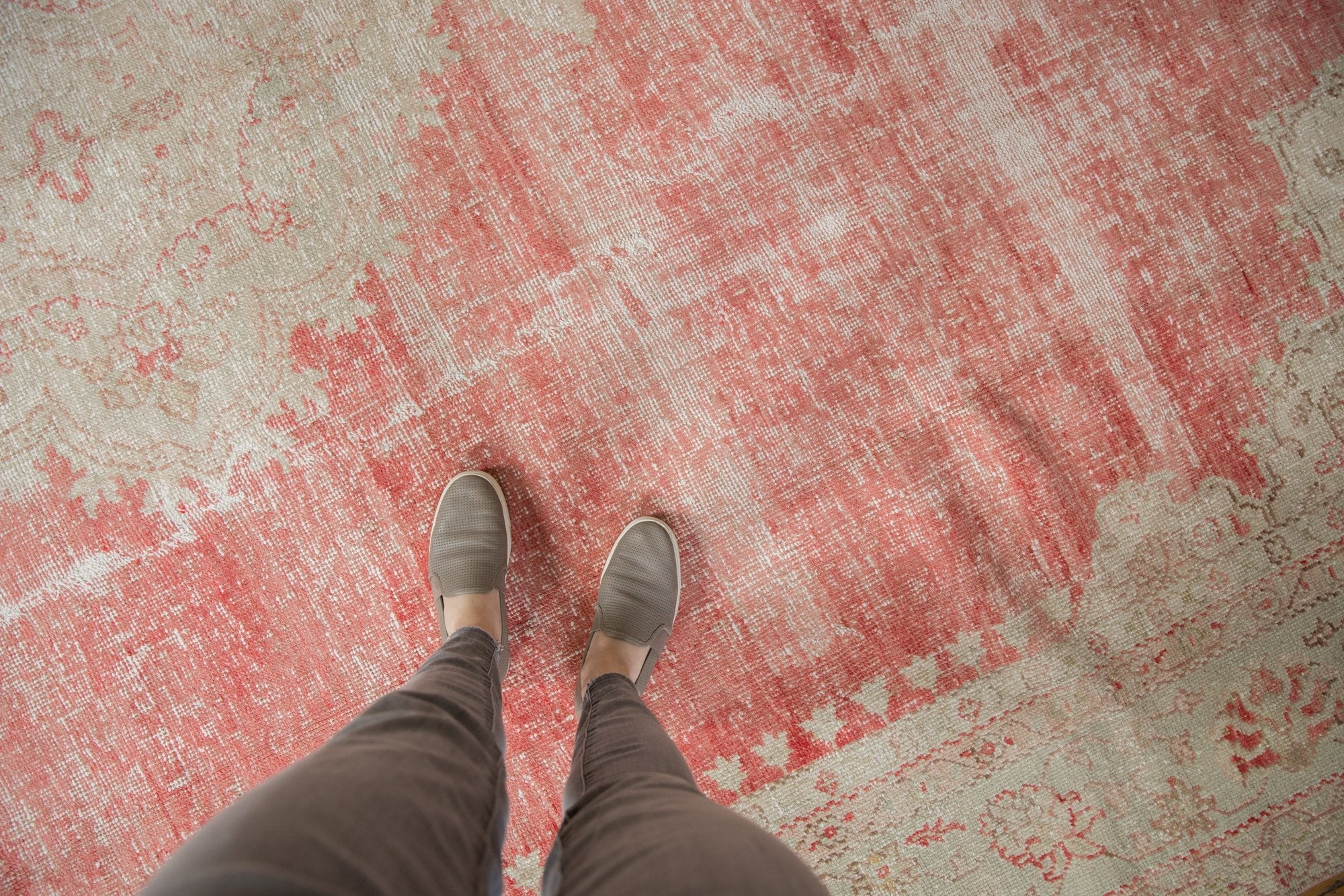 10x14 Vintage Distressed Oushak Carpet - Image 2