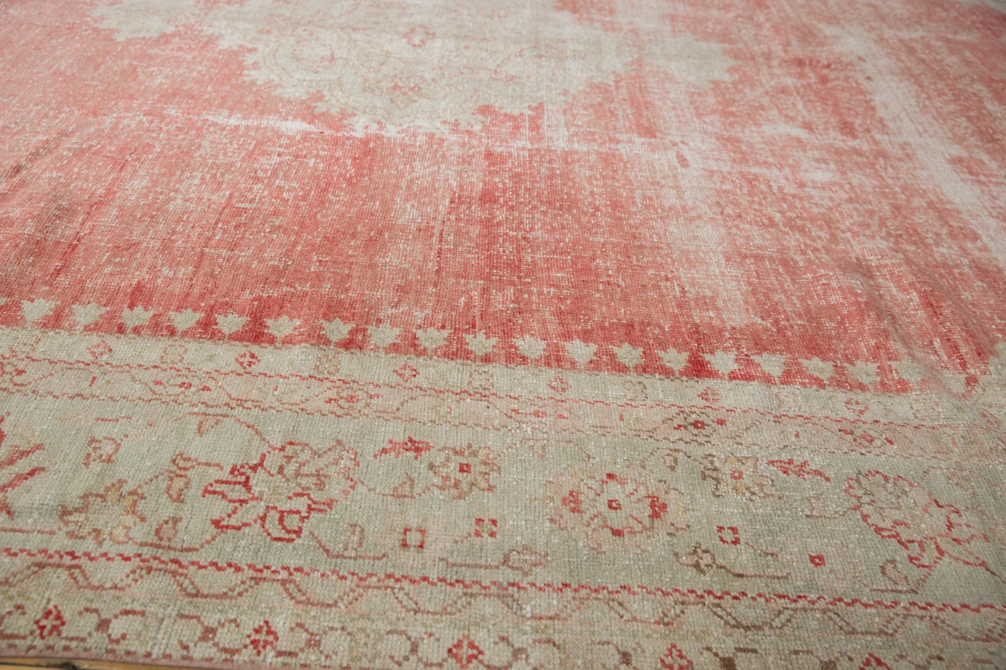 10x14 Vintage Distressed Oushak Carpet - Image 7