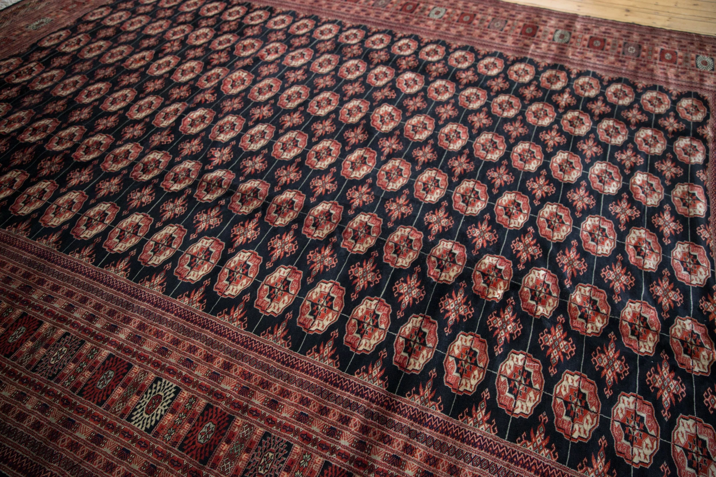 10x14 Vintage Fine Bokhara Carpet - Image 10