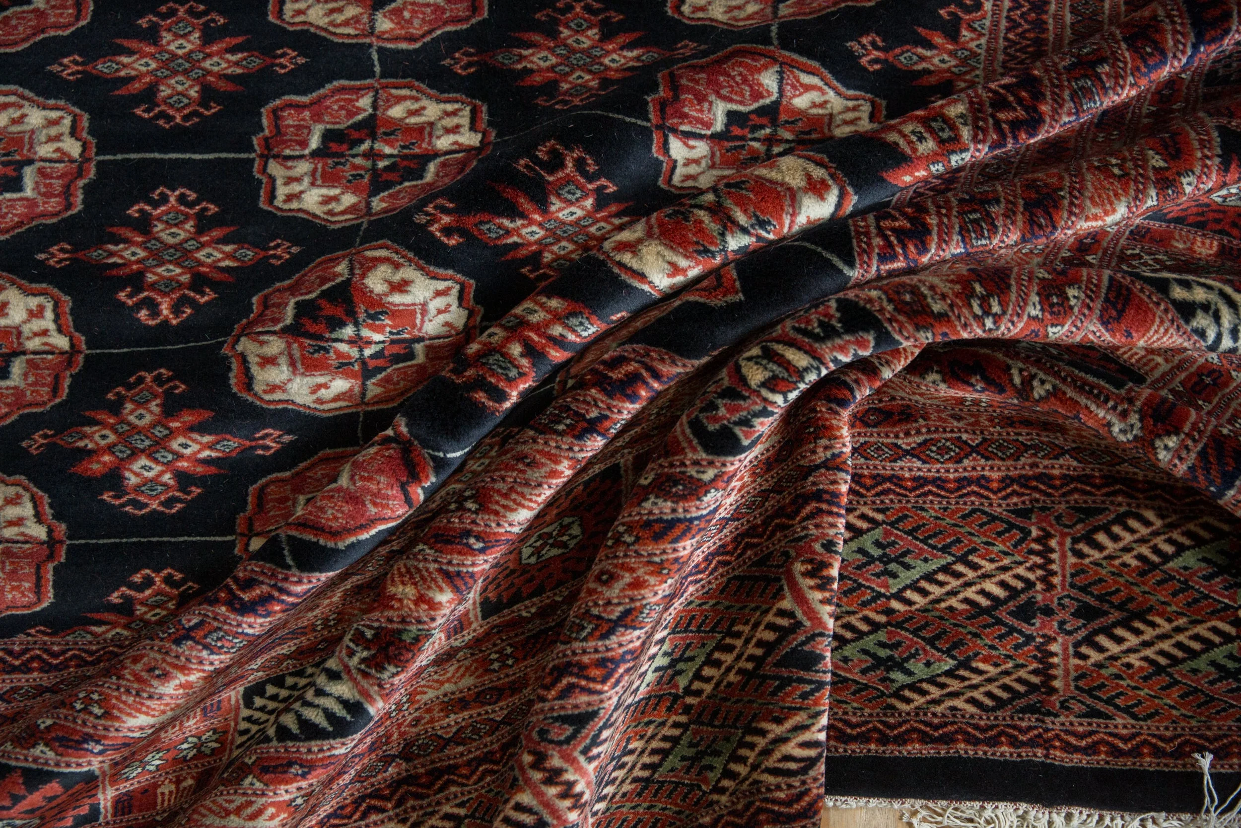 10x14 Vintage Fine Bokhara Carpet - Image 11