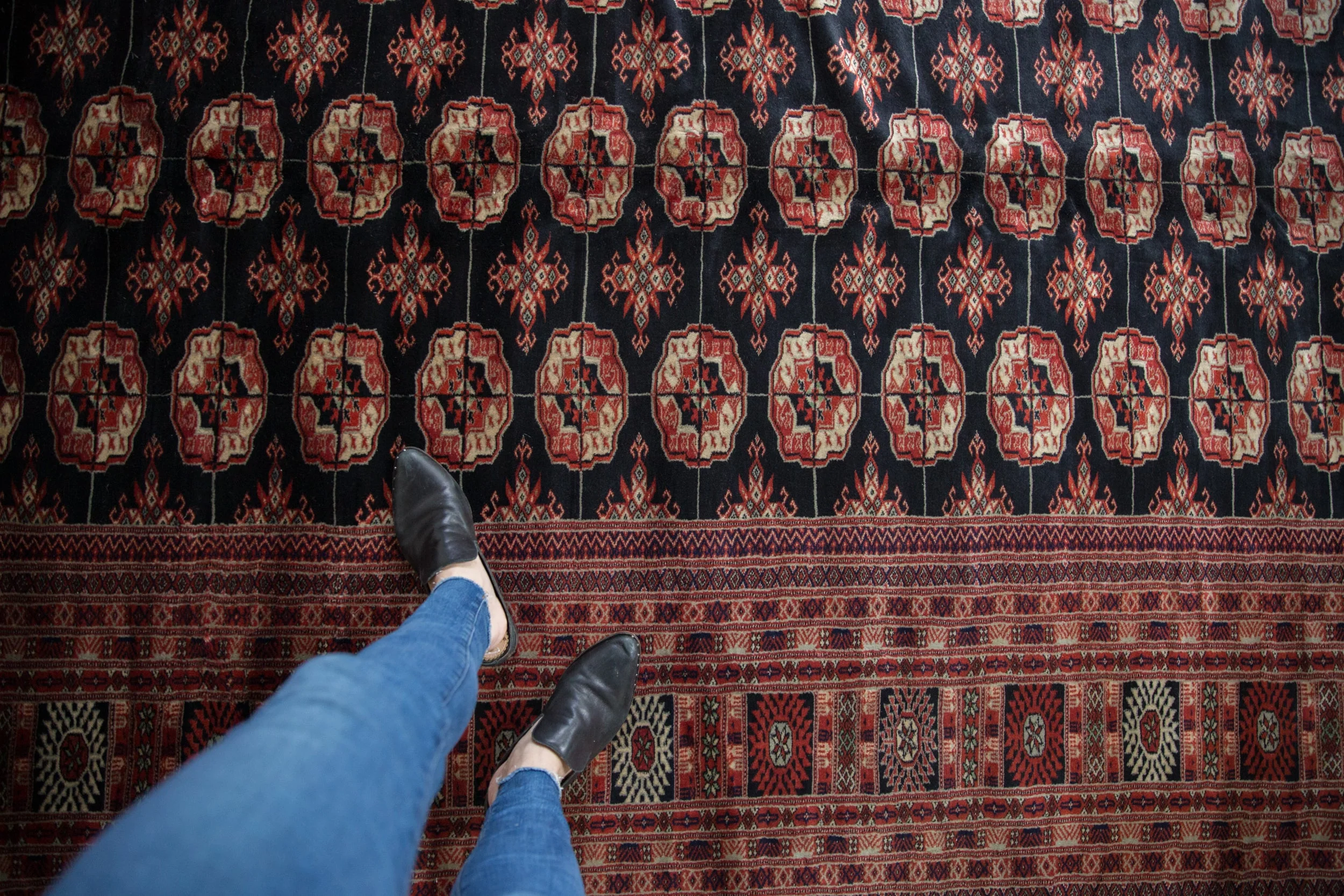 10x14 Vintage Fine Bokhara Carpet - Image 2