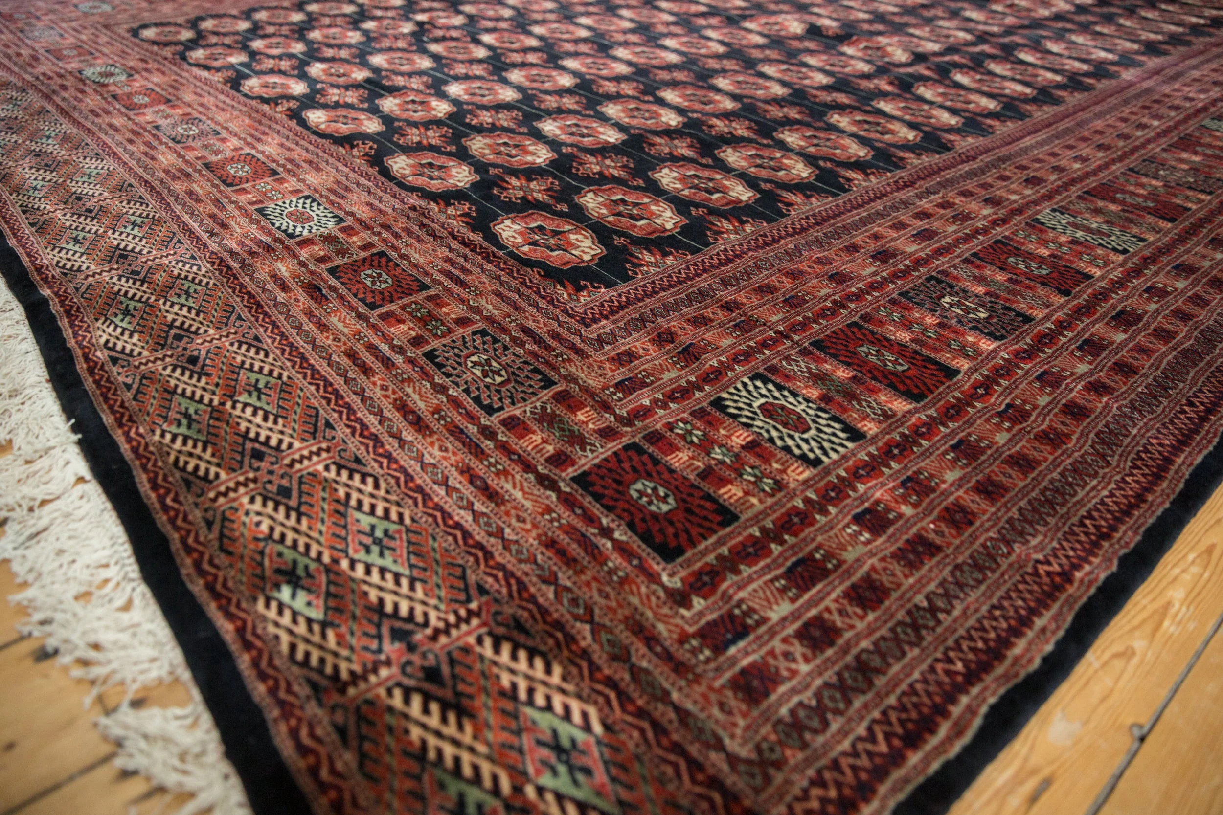 10x14 Vintage Fine Bokhara Carpet - Image 7
