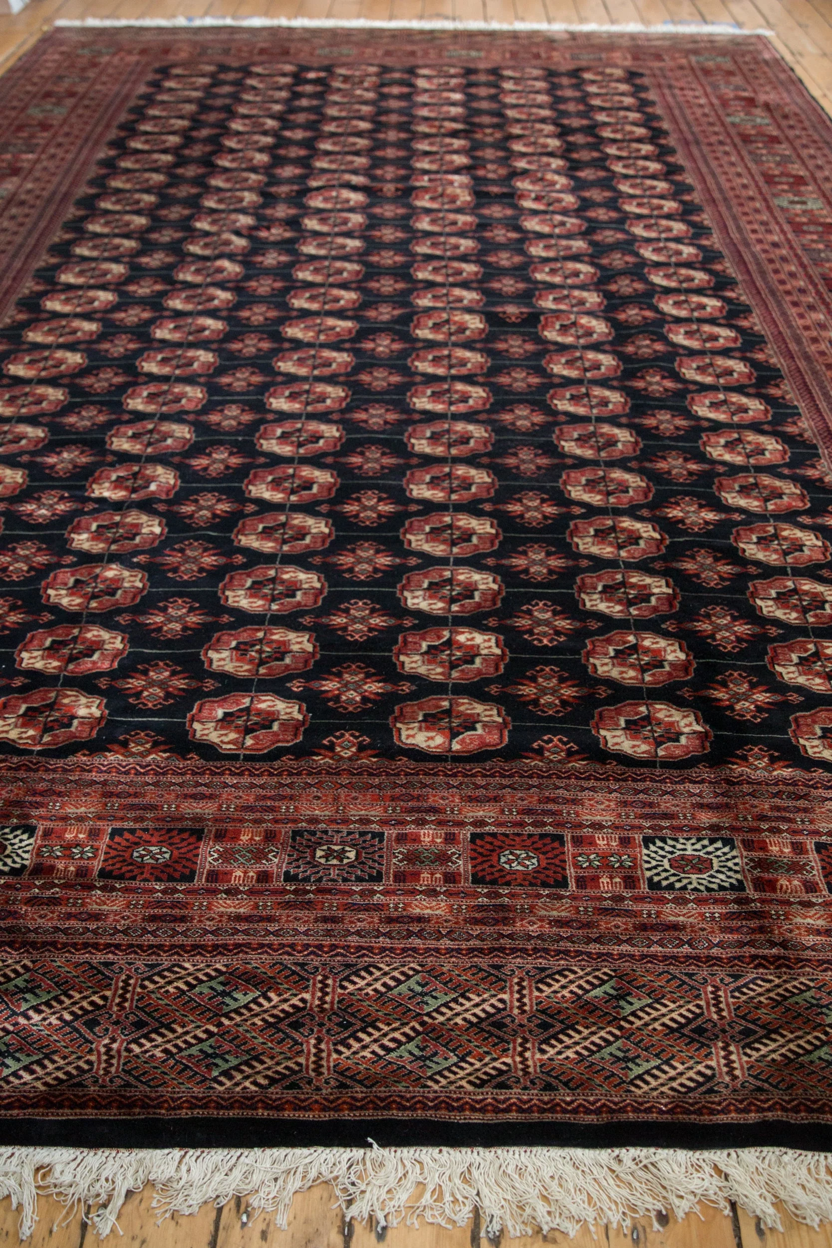 10x14 Vintage Fine Bokhara Carpet - Image 8
