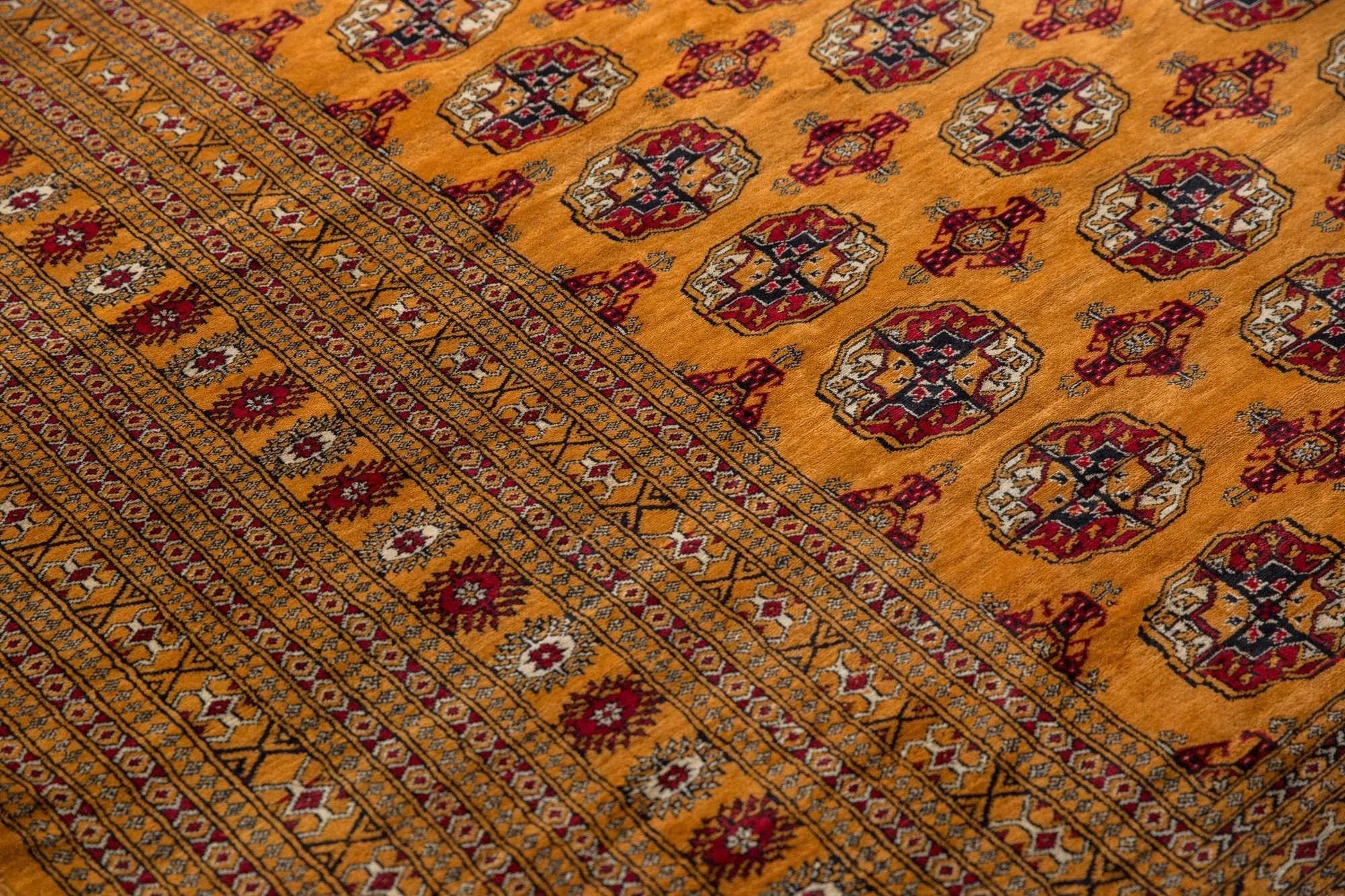 10x14 Vintage Fine Pakistani Bokhara Design Carpet - Image 10