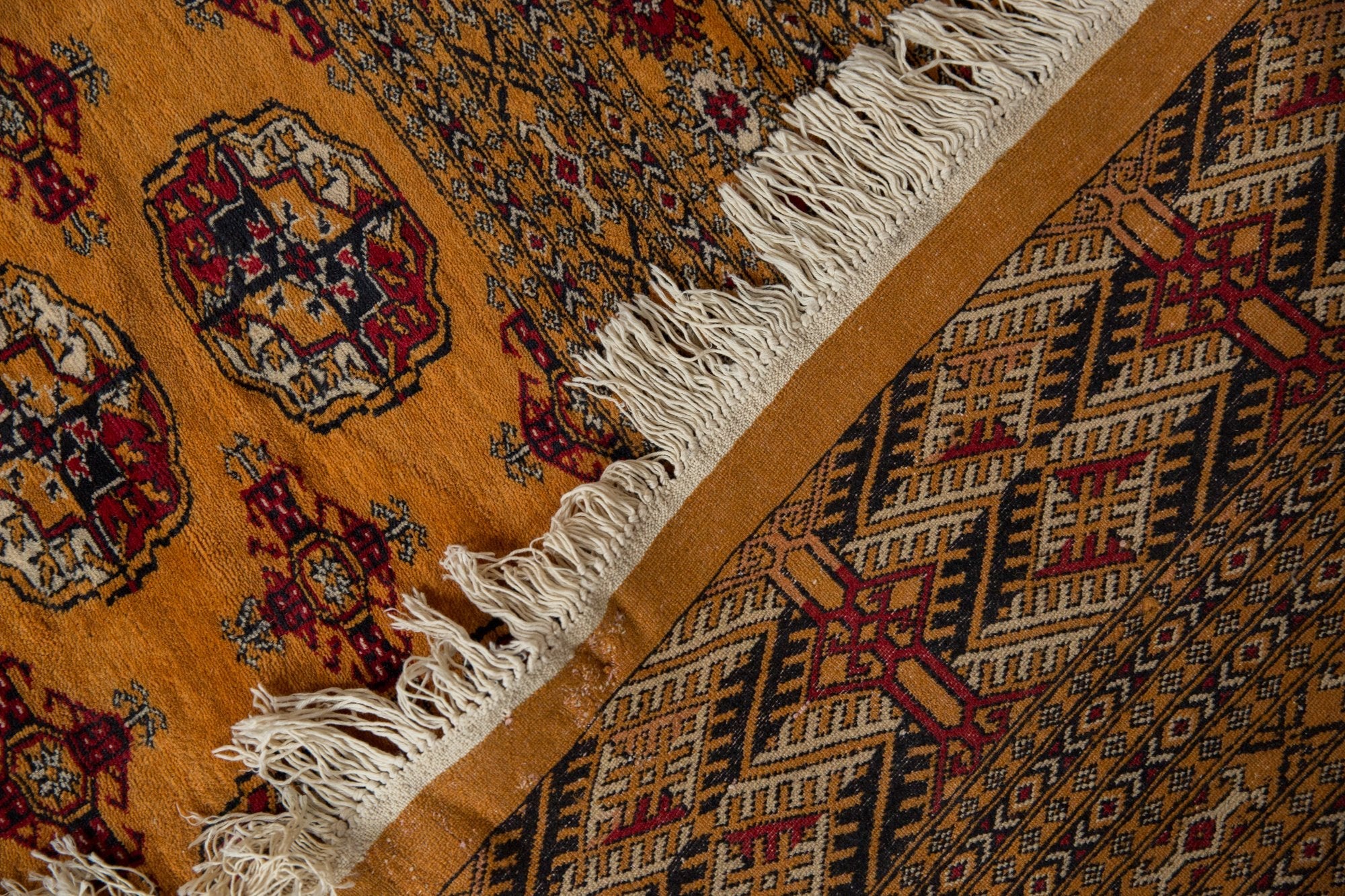 10x14 Vintage Fine Pakistani Bokhara Design Carpet - Image 12