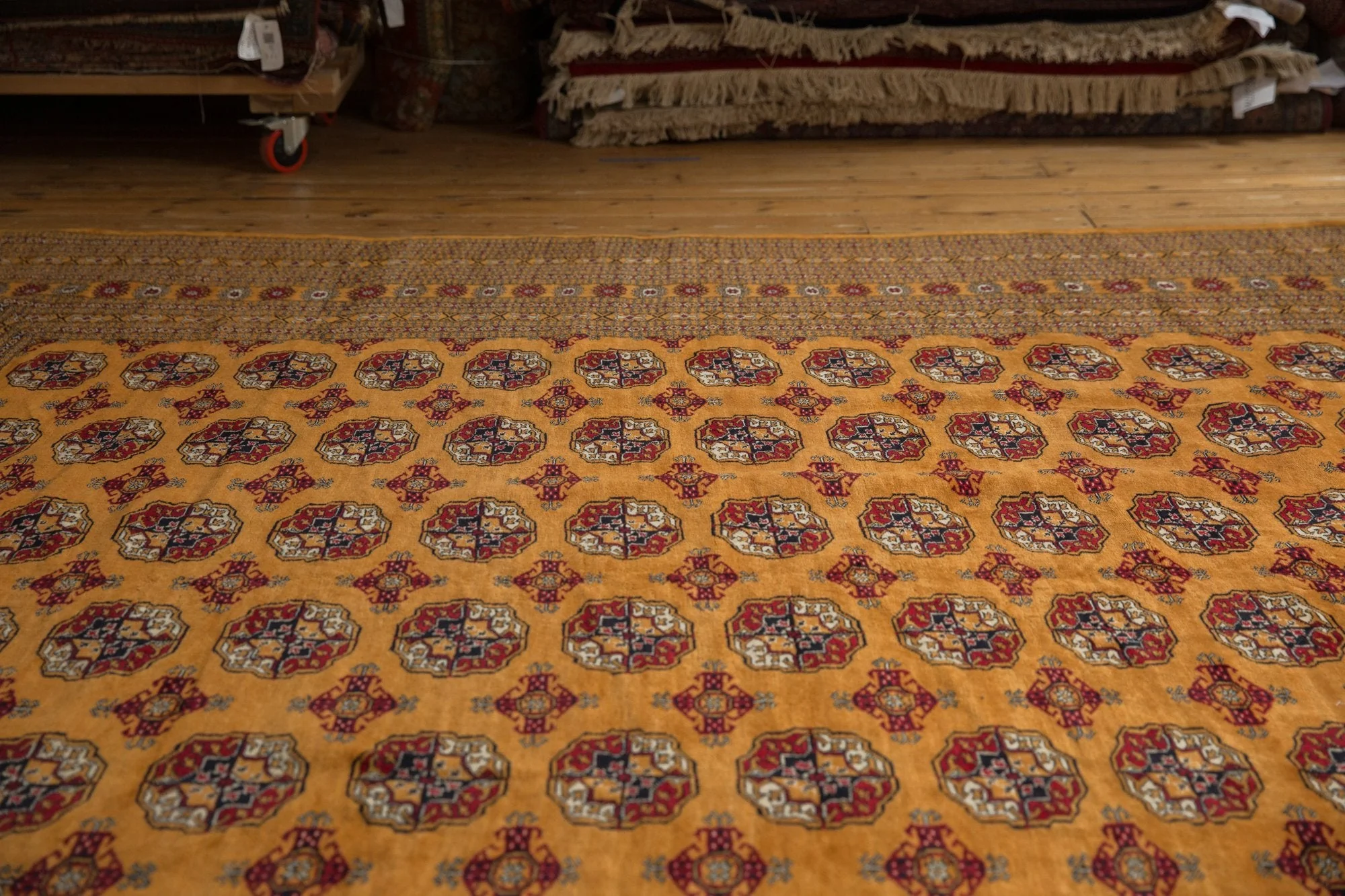 10x14 Vintage Fine Pakistani Bokhara Design Carpet - Image 14