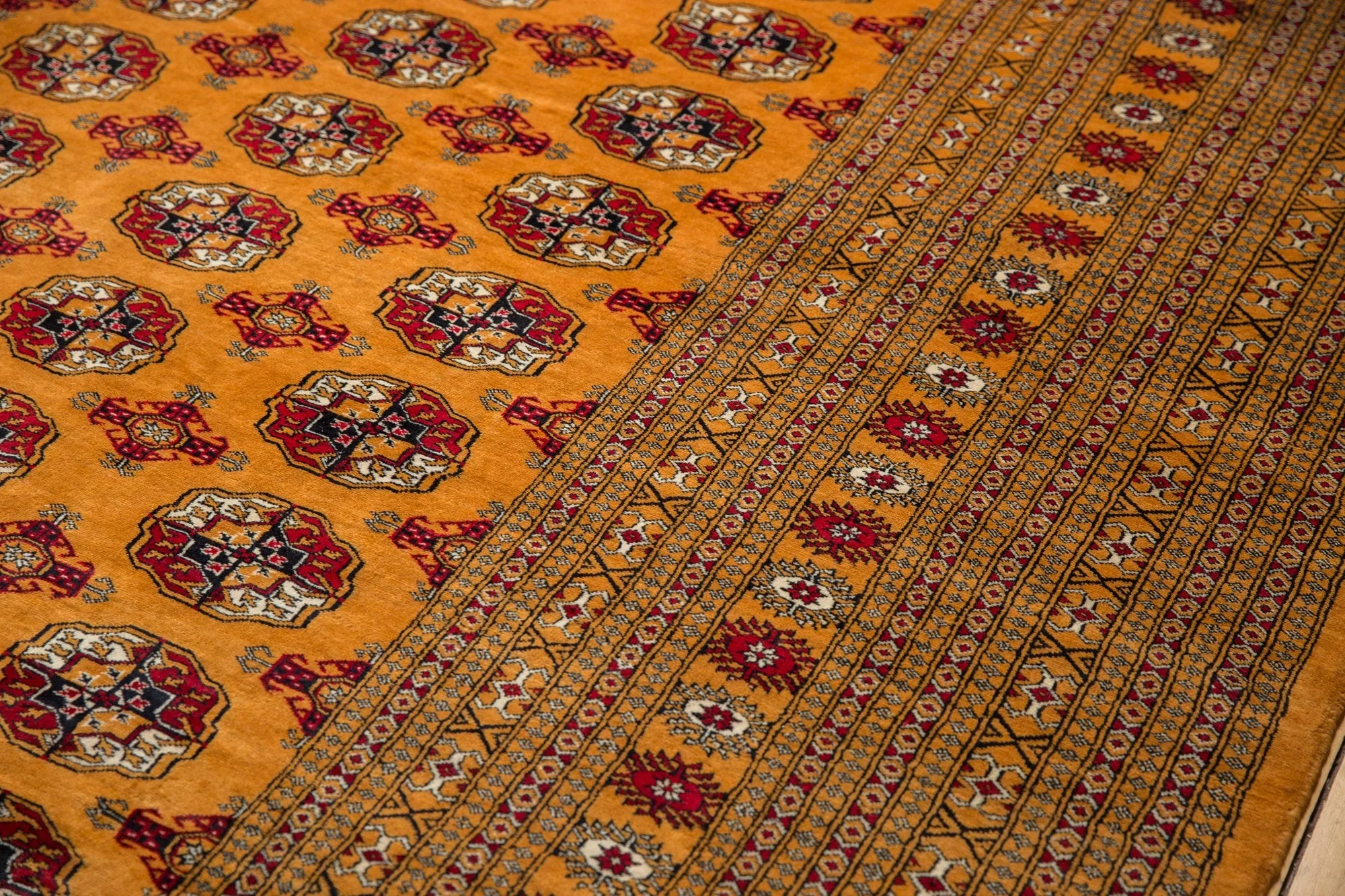 10x14 Vintage Fine Pakistani Bokhara Design Carpet - Image 16