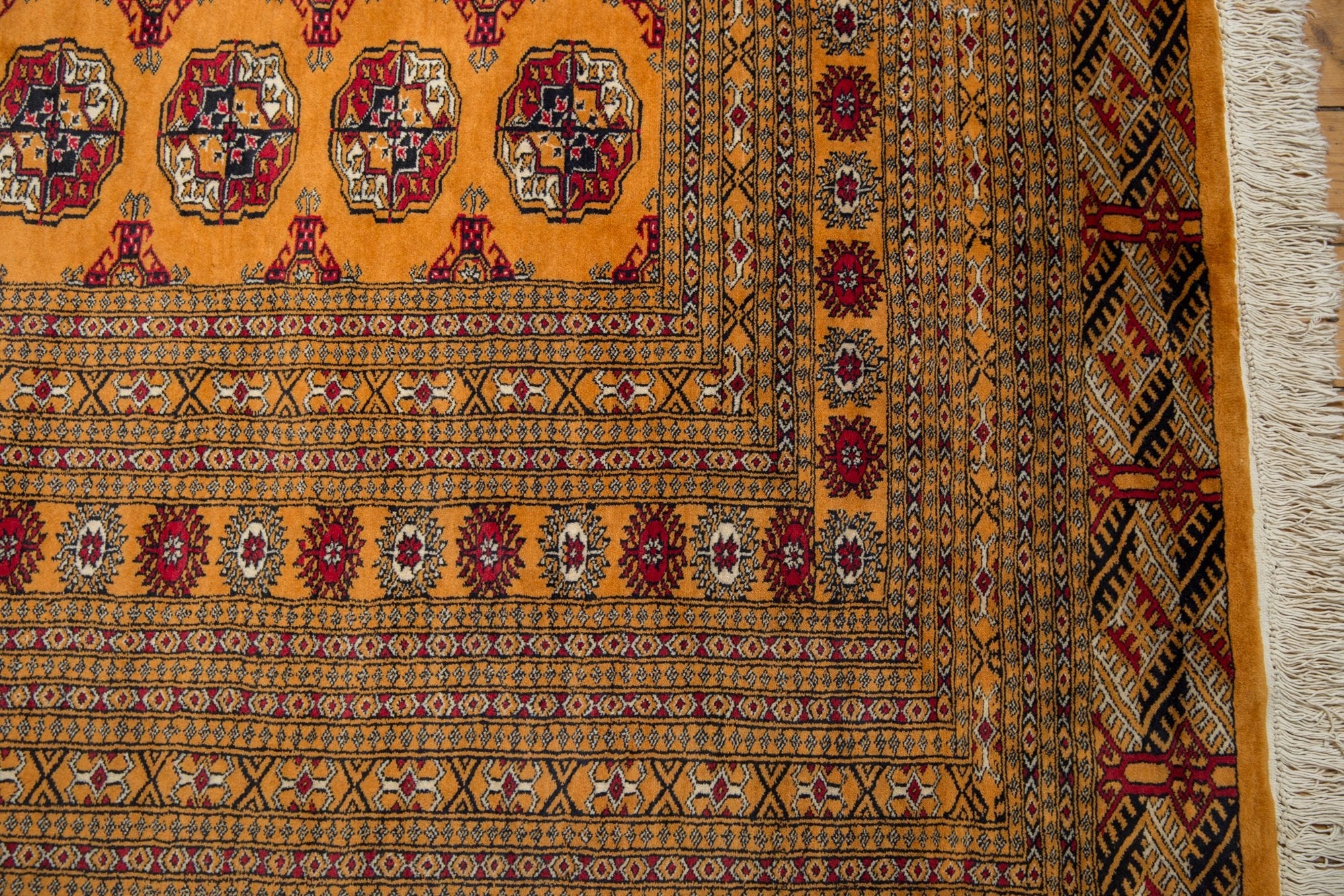 10x14 Vintage Fine Pakistani Bokhara Design Carpet - Image 4