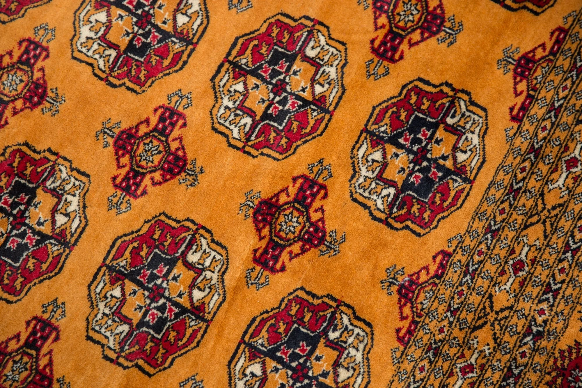 10x14 Vintage Fine Pakistani Bokhara Design Carpet - Image 5