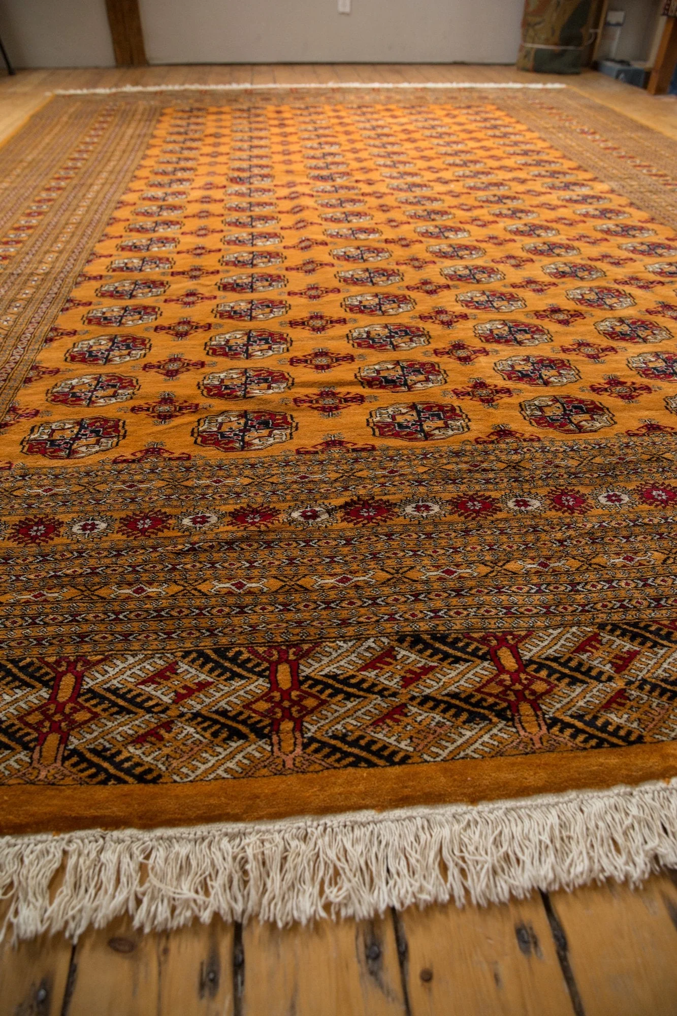 10x14 Vintage Fine Pakistani Bokhara Design Carpet - Image 8