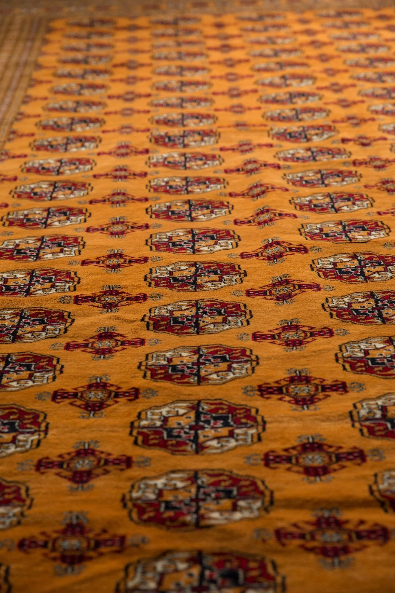 10x14 Vintage Fine Pakistani Bokhara Design Carpet - Image 9