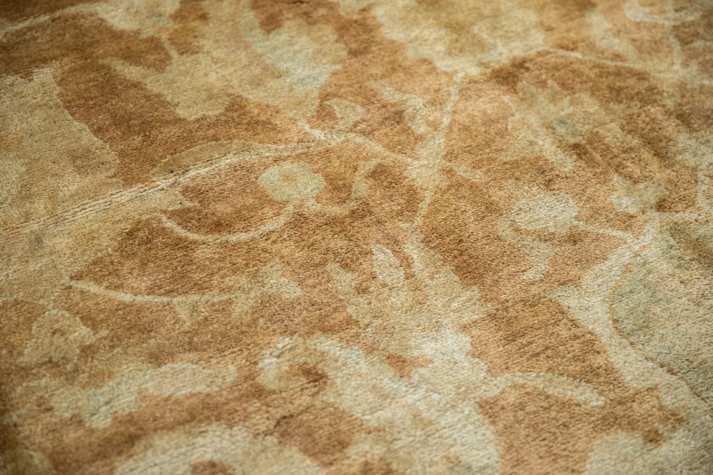 RESERVED 10x14 Vintage Gold Wash Indian Oushak Design Carpet - Image 12