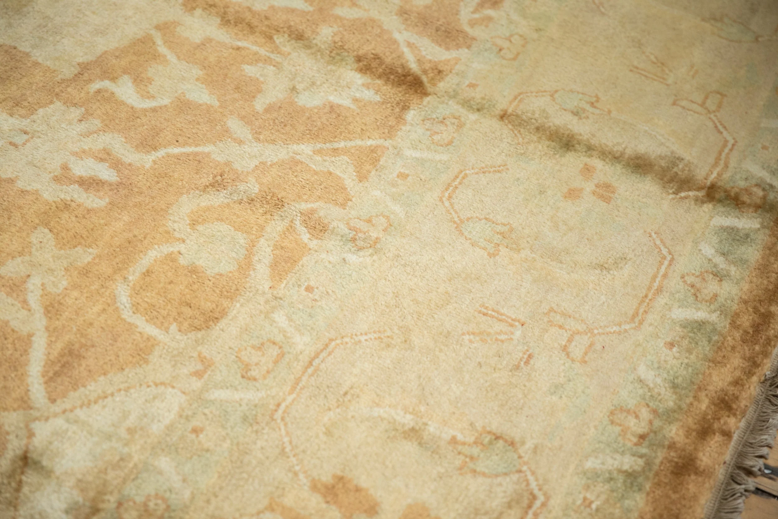 RESERVED 10x14 Vintage Gold Wash Indian Oushak Design Carpet - Image 5