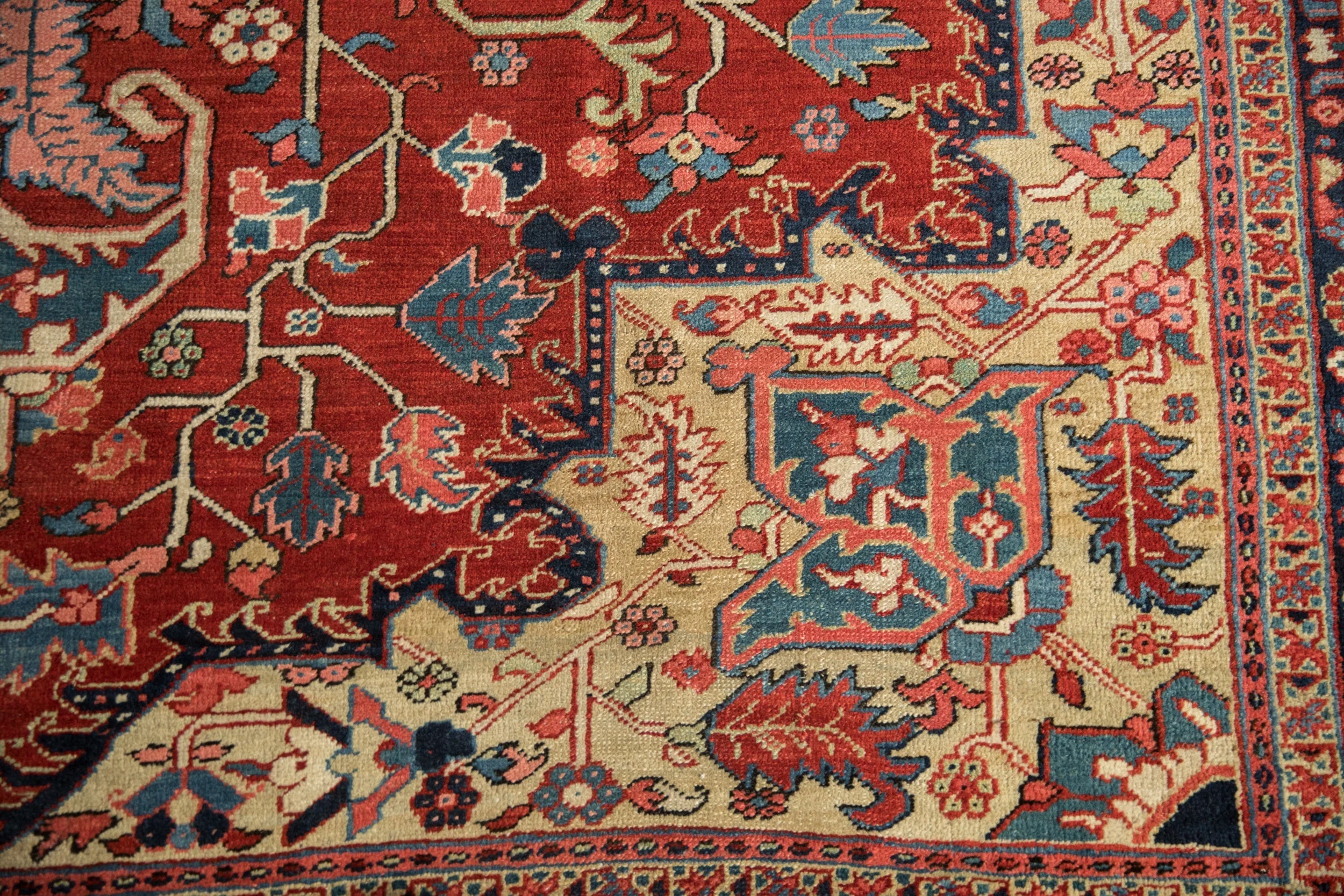 10x14 Vintage Heriz Carpet - Image 7