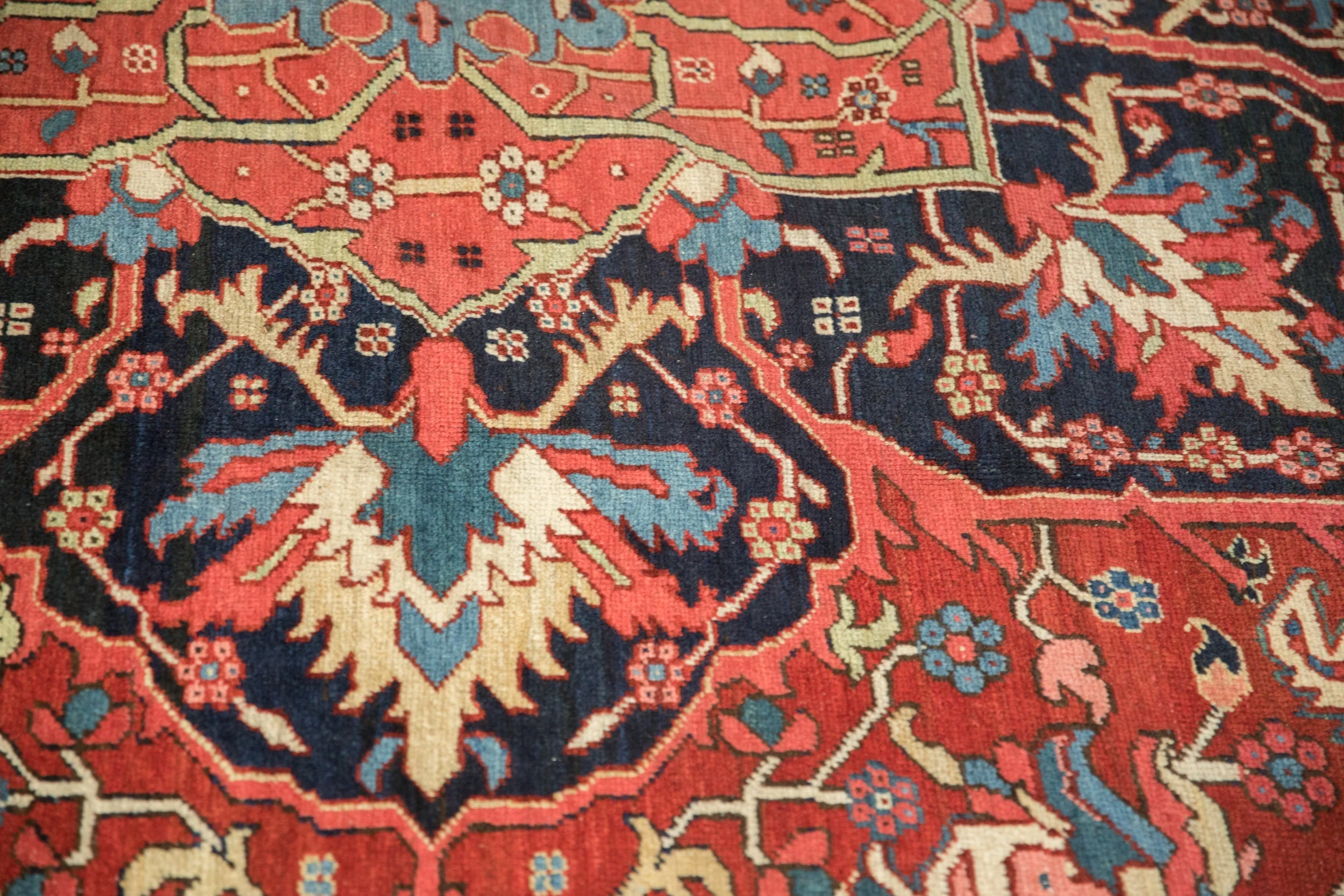 10x14 Vintage Heriz Carpet - Image 9