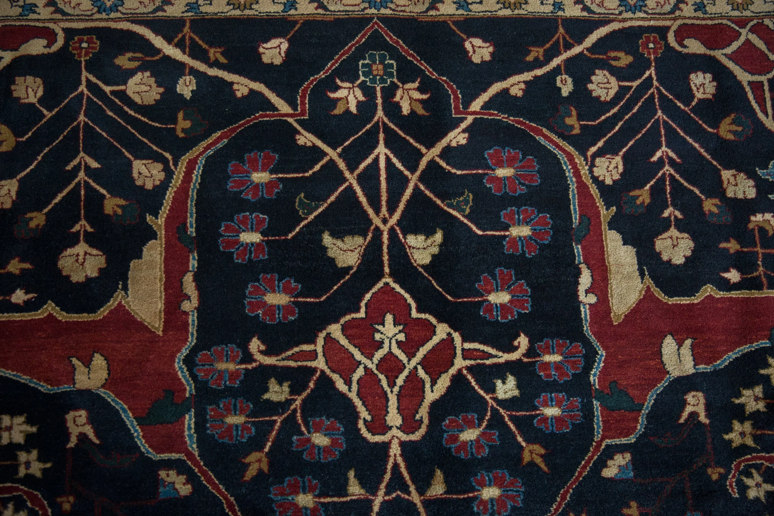 10x14 Vintage Indian Bijar Design Carpet - Image 3