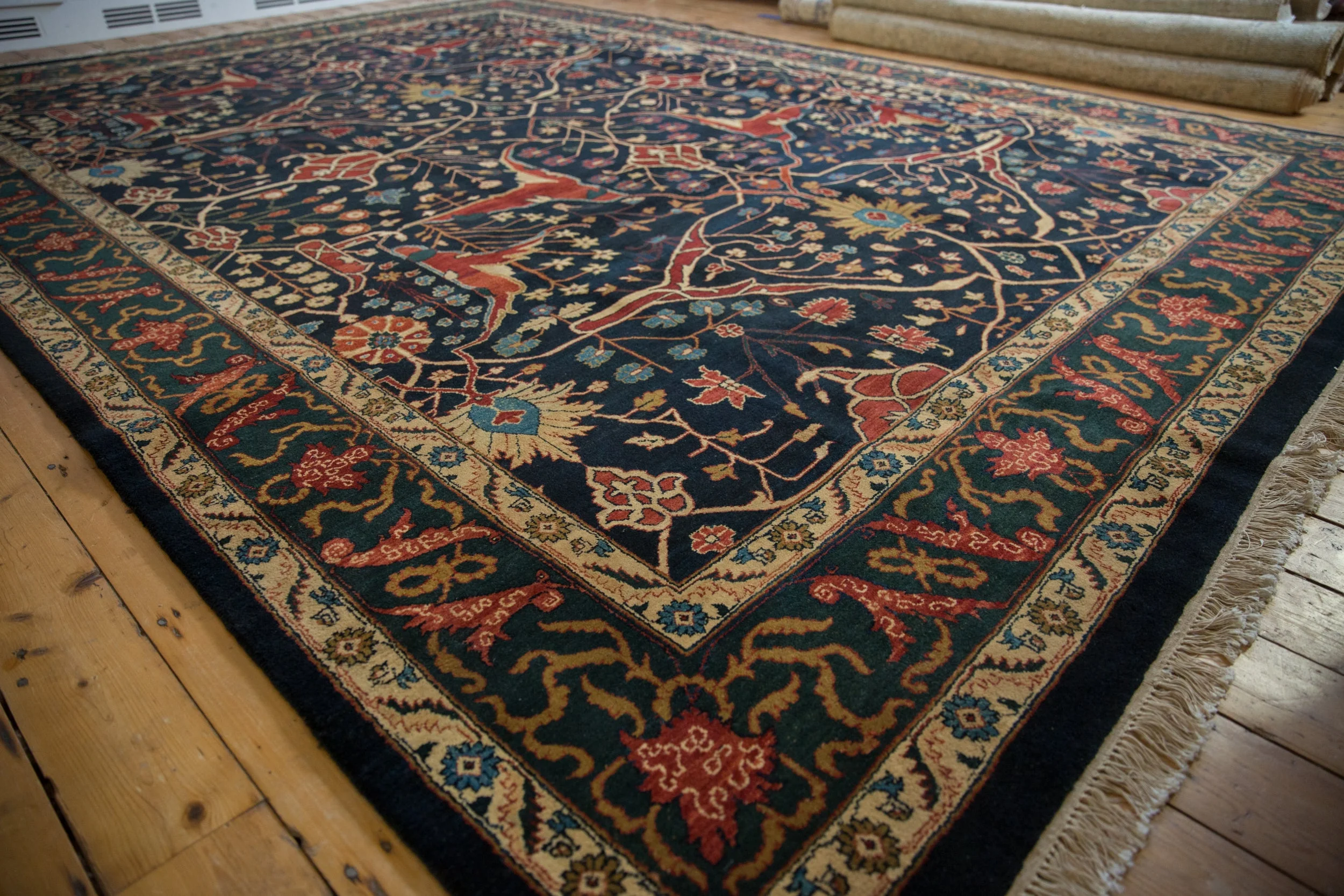 10x14 Vintage Indian Bijar Design Carpet - Image 6