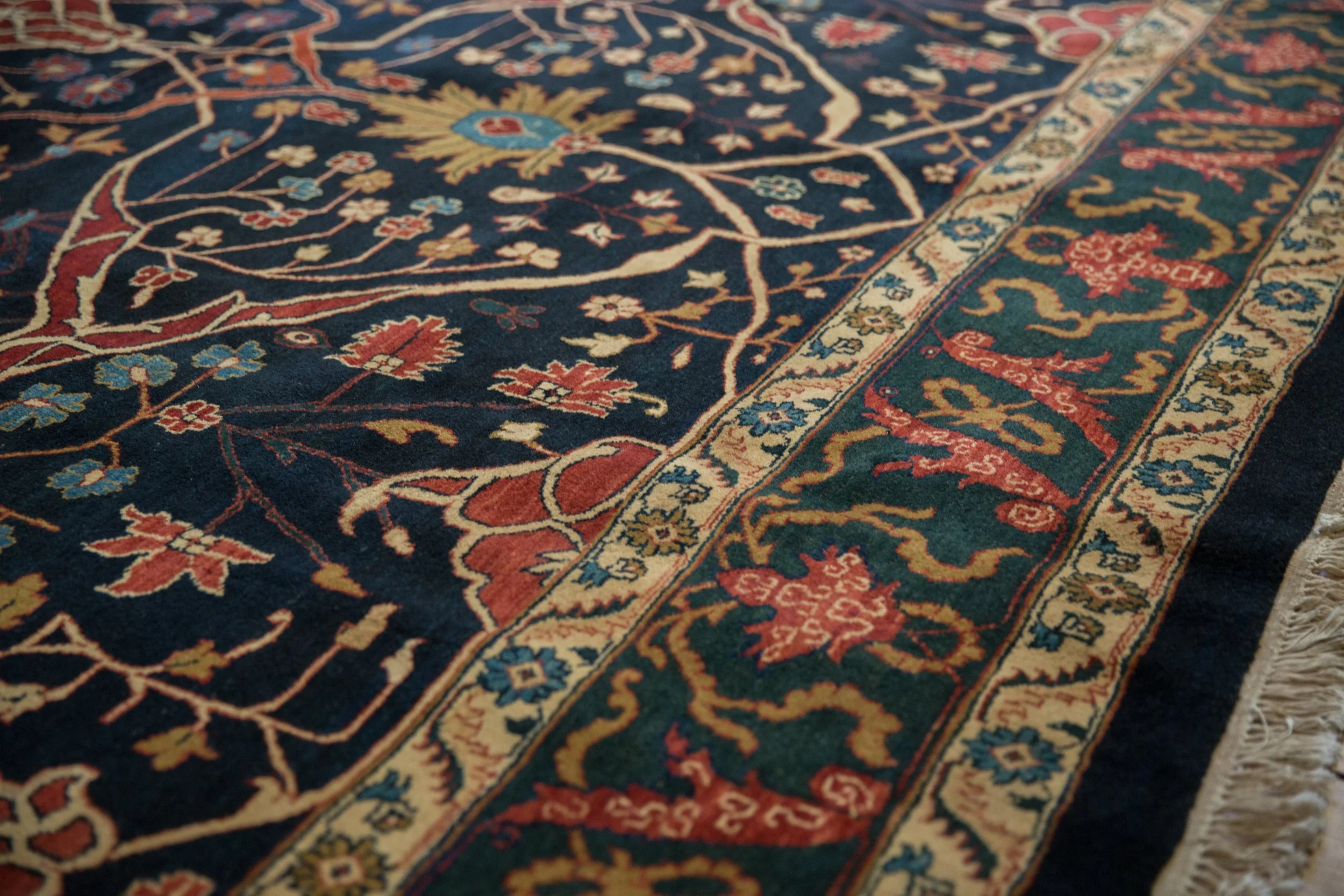 10x14 Vintage Indian Bijar Design Carpet - Image 7