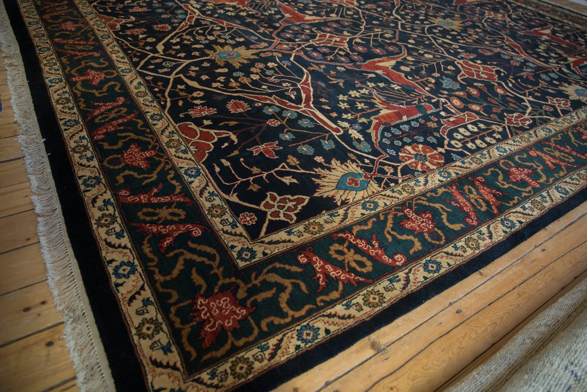 10x14 Vintage Indian Bijar Design Carpet - Image 9