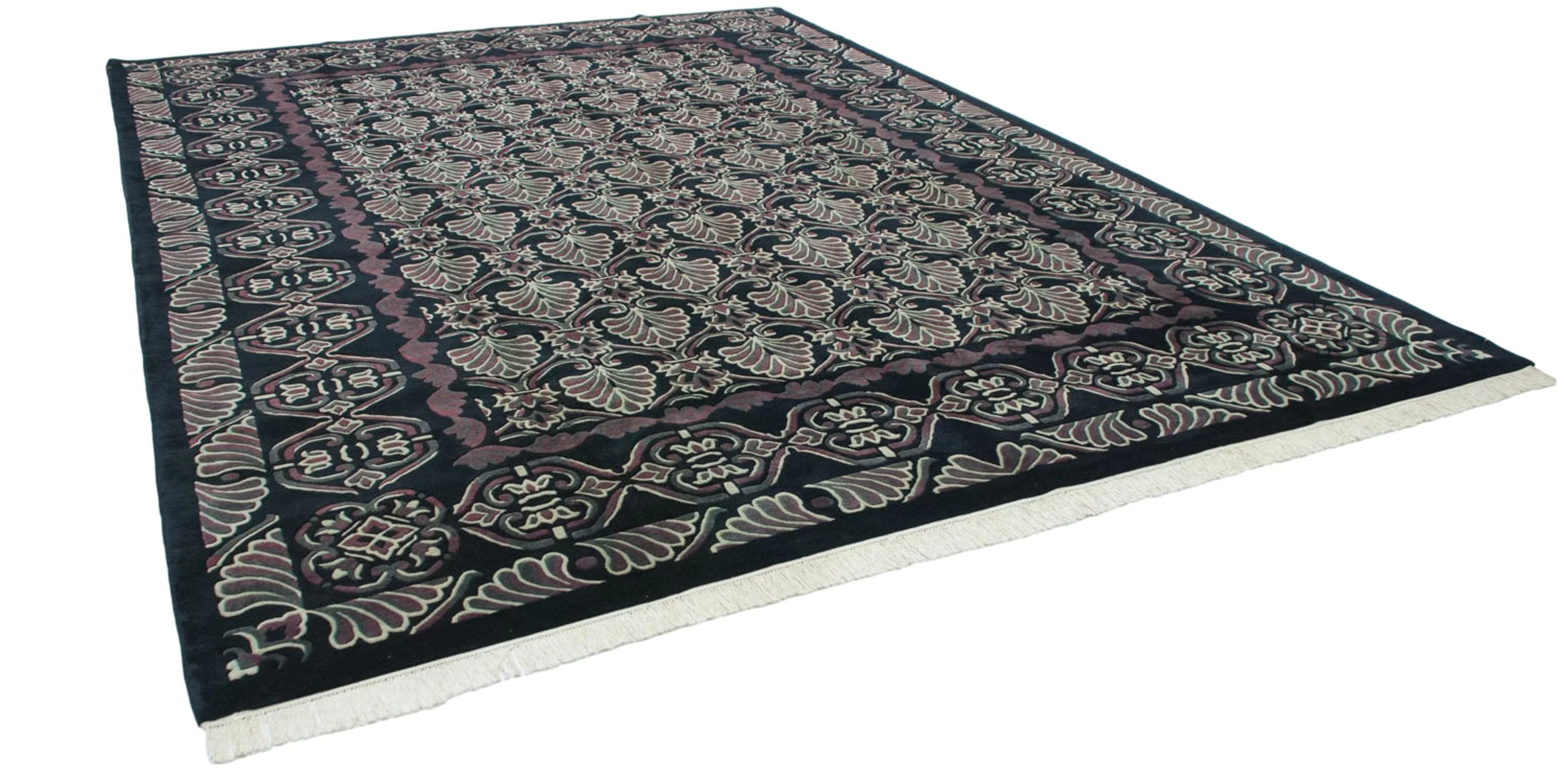 10x14 Vintage Indian Damask Design Carpet - Image 3