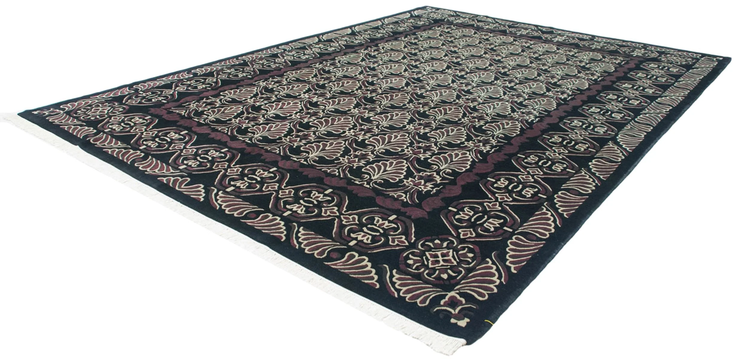 10x14 Vintage Indian Damask Design Carpet - Image 4