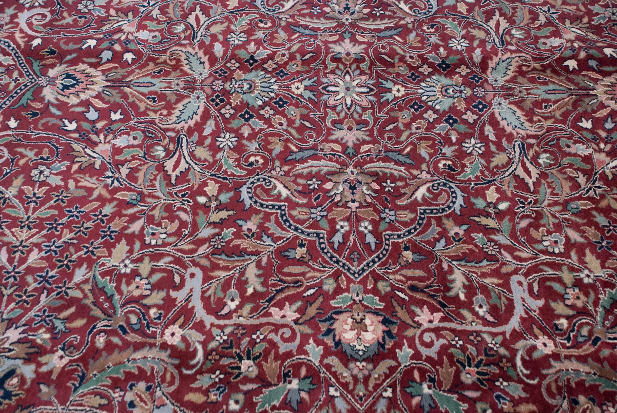 10x14 Vintage Indian Kashan Design Carpet - Image 8
