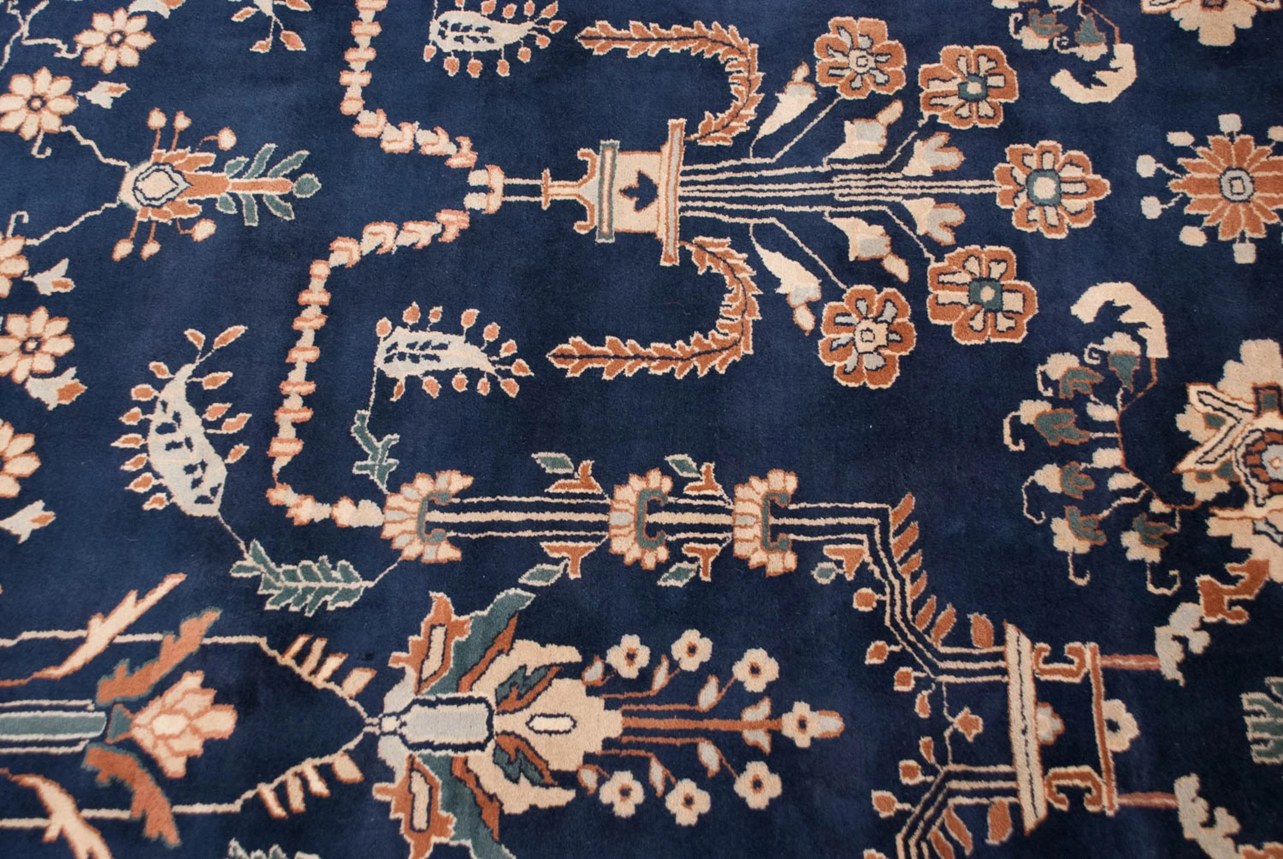 10x14 Vintage Indian Mohajeran Sarouk Design Carpet - Image 5