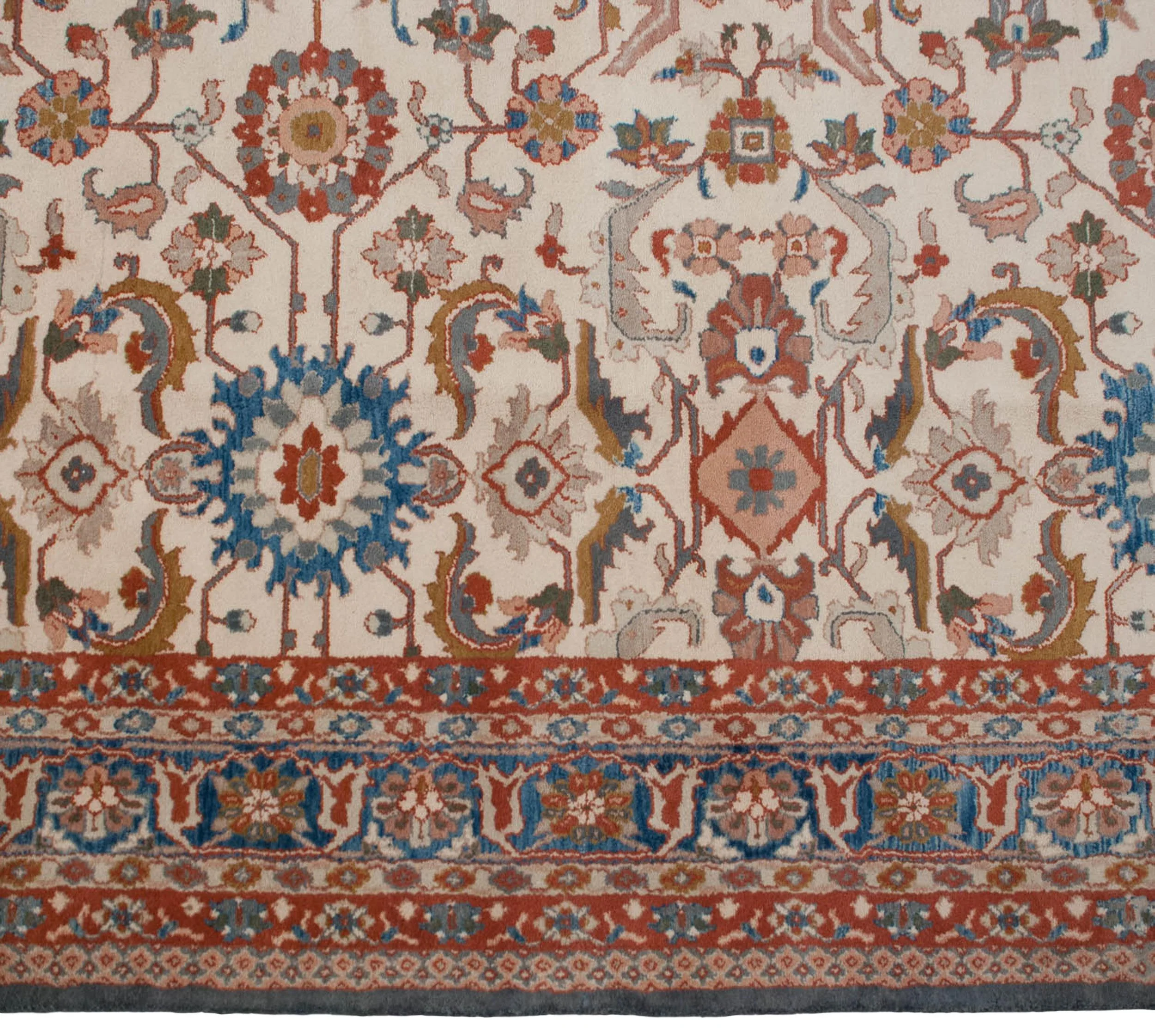 10x14 Vintage Indian Sultanabad Design Carpet - Image 3
