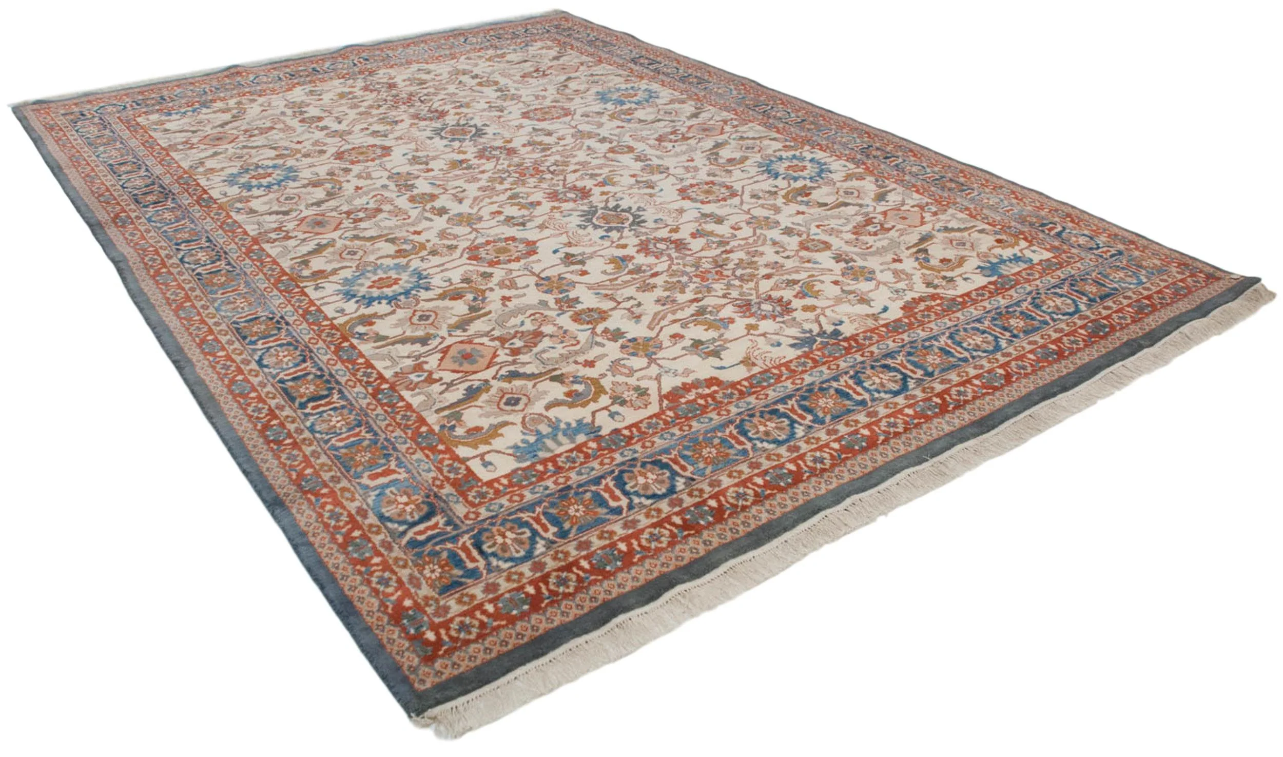10x14 Vintage Indian Sultanabad Design Carpet - Image 5