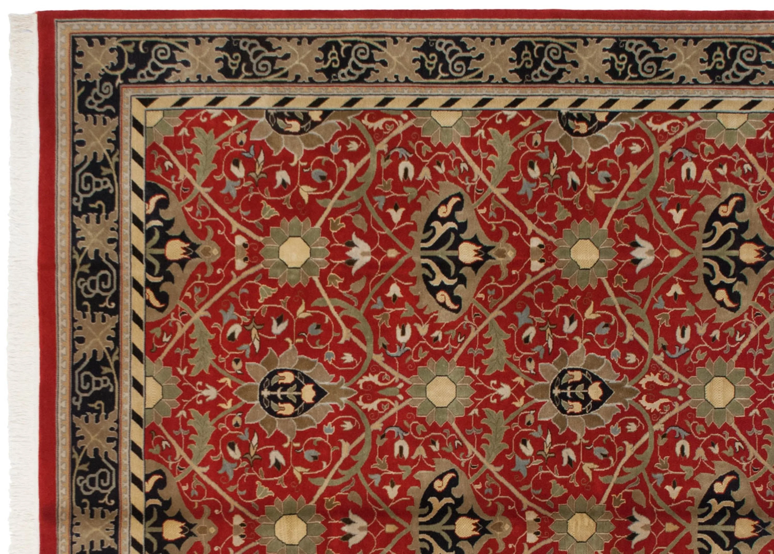 10x14 Vintage Indian William Morris Design Carpet - Image 2