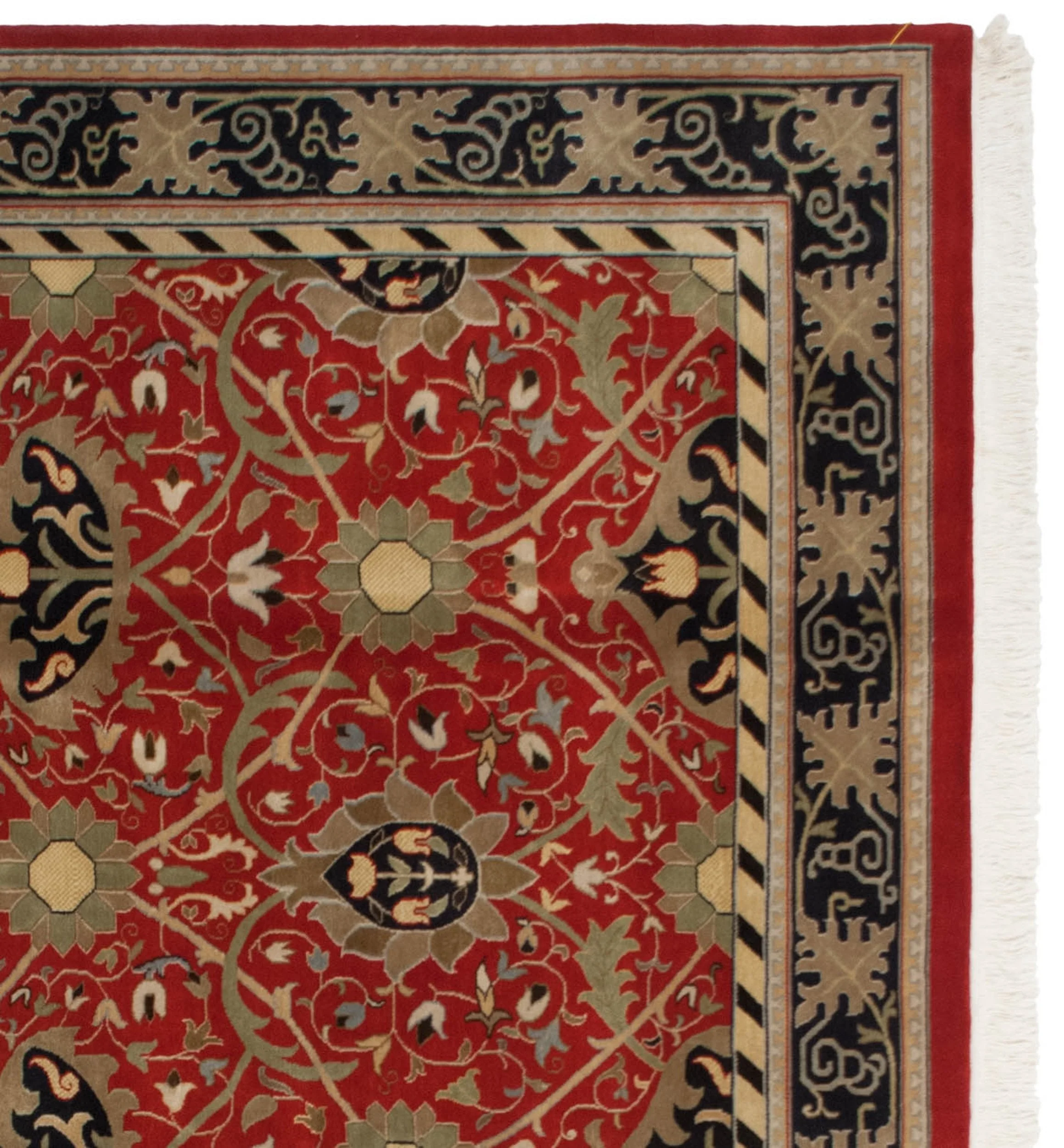 10x14 Vintage Indian William Morris Design Carpet - Image 3