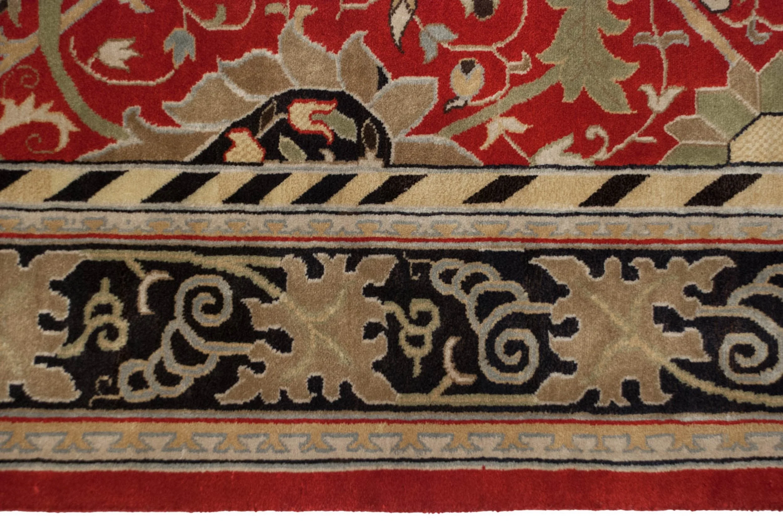 10x14 Vintage Indian William Morris Design Carpet - Image 4