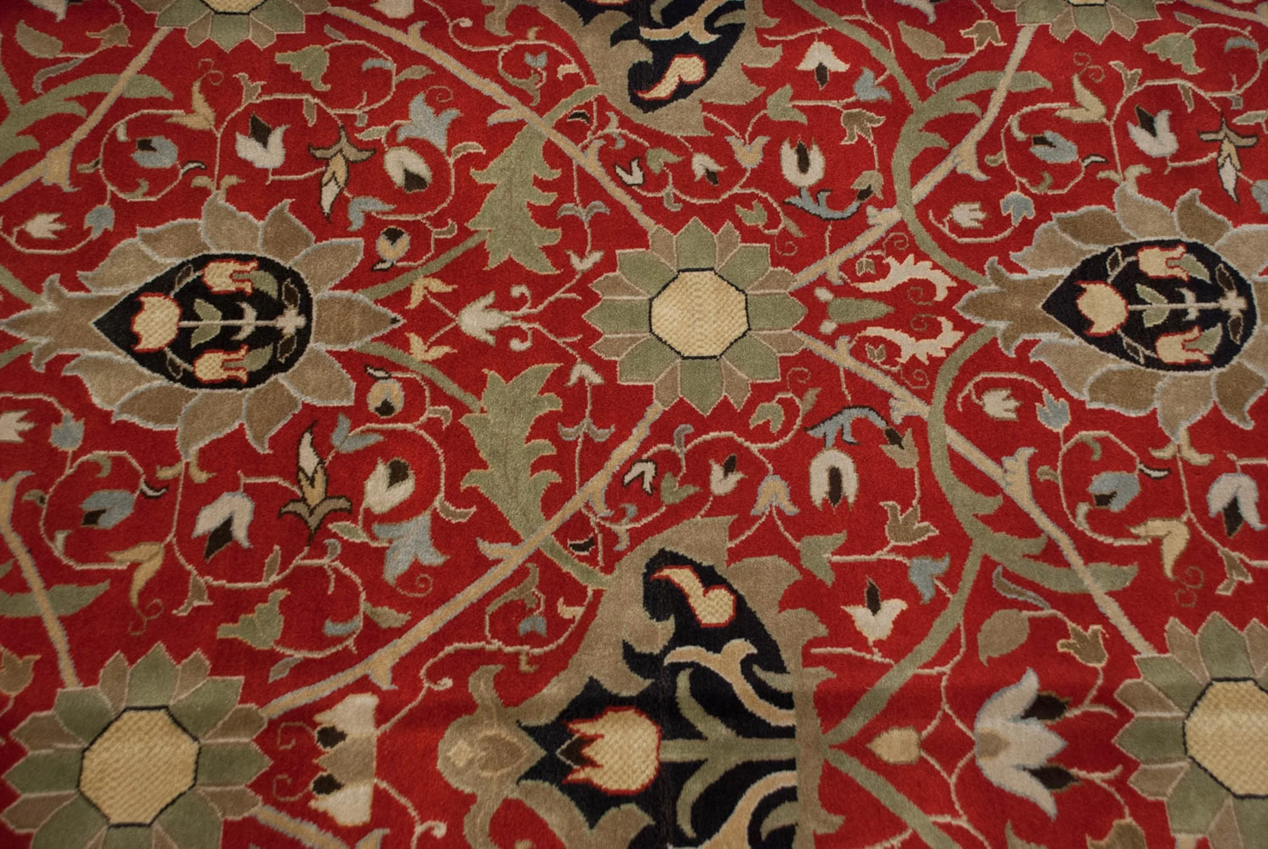 10x14 Vintage Indian William Morris Design Carpet - Image 5